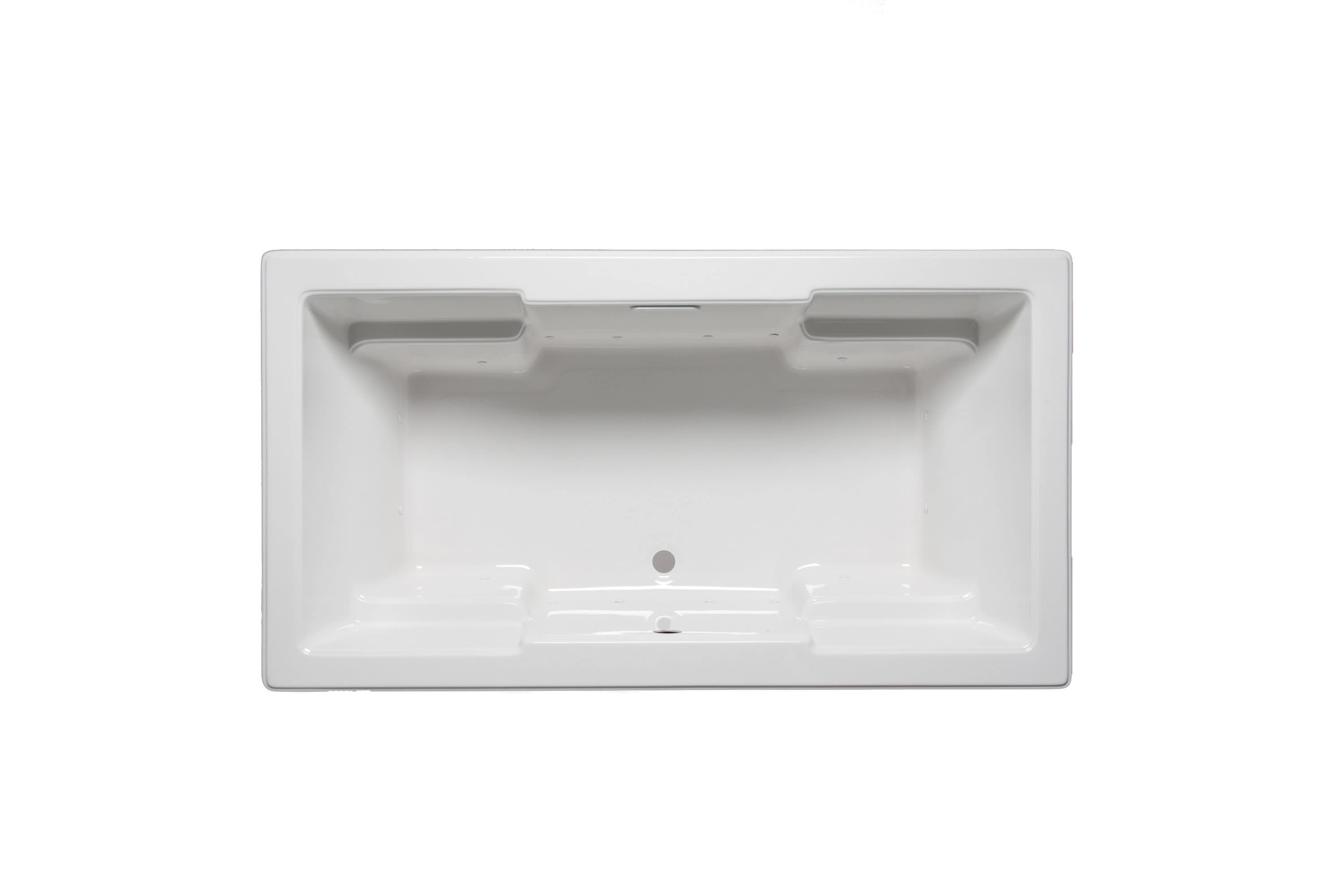 Laurel Mountain Warren ll 36-in x 72-in White Acrylic Oval Drop-In Air Bath  (Front Center Drain) in the Bathtubs department at