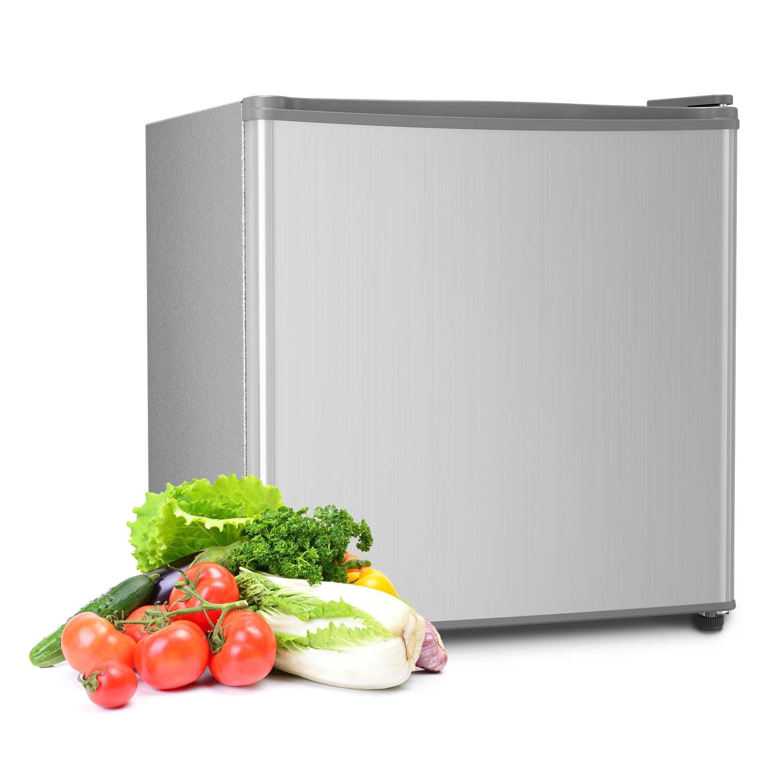 COWSAR LSF6840-SILVER 1.4-Cu. Feet Mini Fridge with Freezer ( Gray ) Garage Ready