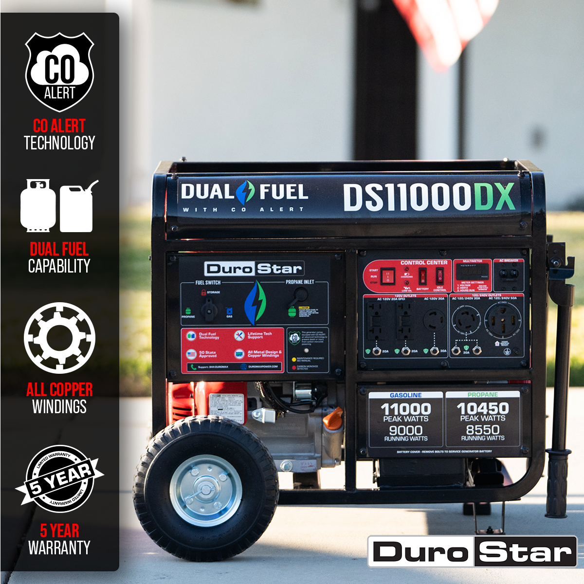 DuroStar DS11000DX Portable-Generators - View #2