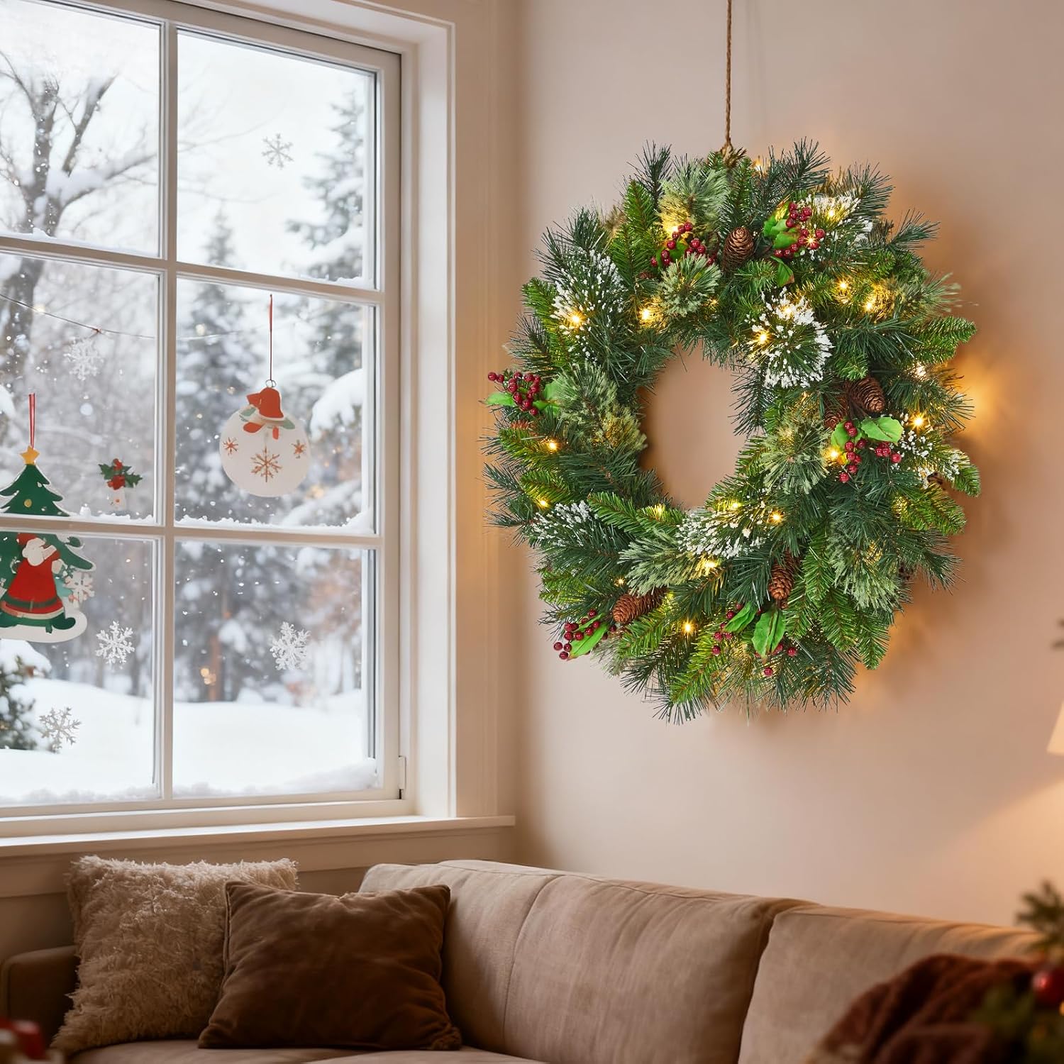 Qeetex DYQ-PHK-35JSVLOM Artificial-Christmas-Garland - View #4