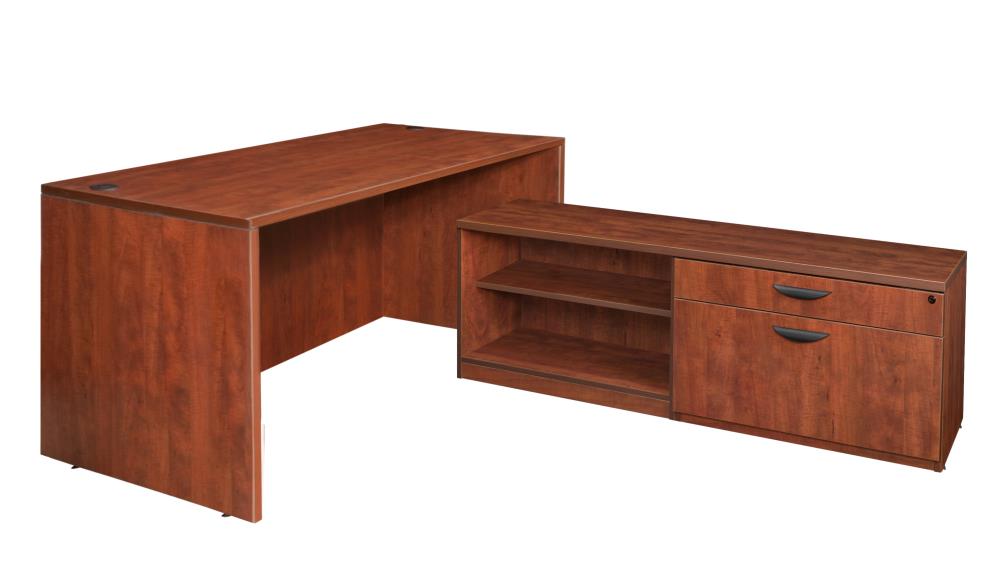 Regency LLDSLC7135CH Legacy 80-in Red Modern/Contemporary L-shaped Desk