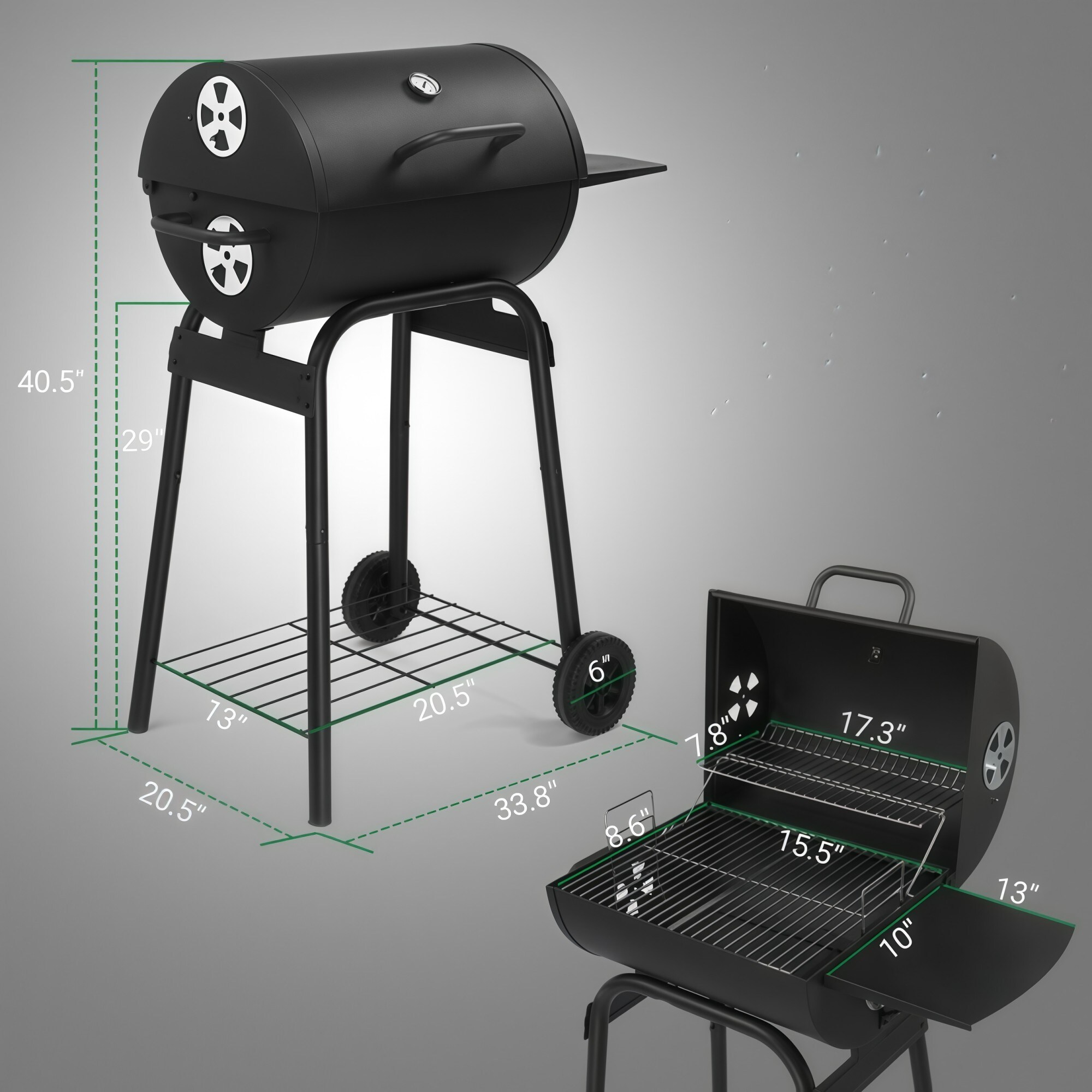 Numhew NHDREW37667 Charcoal-Grills - View #7