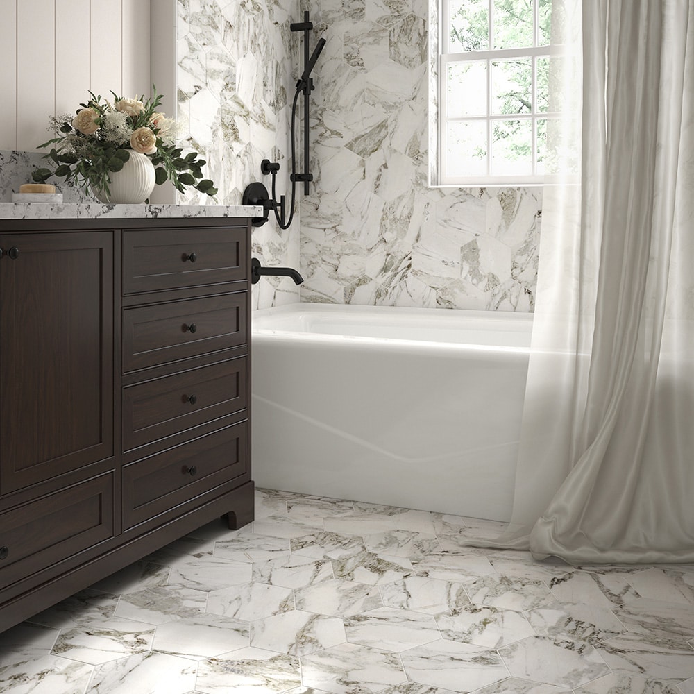 White Wood 8-in x 9-in Matte Porcelain Wood Look Floor and Wall Tile (9.024-sq. ft/ Carton)
