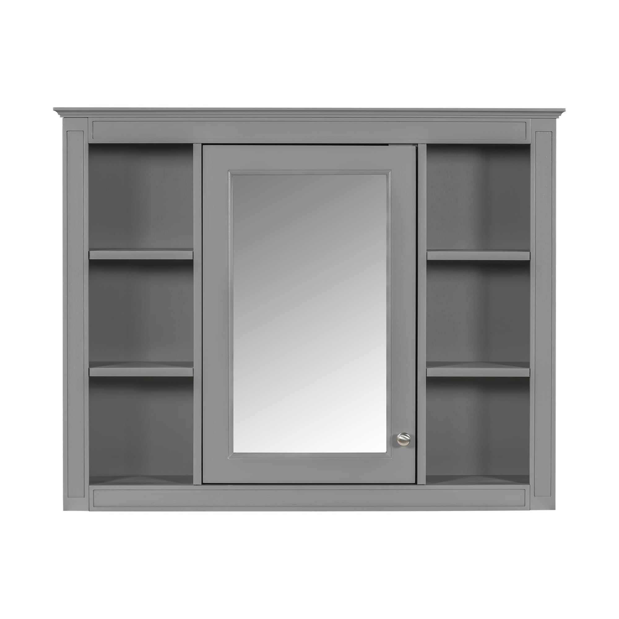 DELUXE LIVING DLWF322917AAE 7.32-Inches x 27.50-Inches x 35.03-Inches Gray Soft Close Bathroom Wall Cabinet