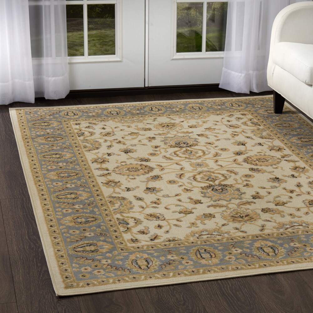 Home Dynamix 2-HD919-128 Optimum Maoz 5 x 7 (ft) Loomed Polypropylene Ivory Rectangular Indoor Border Area rug