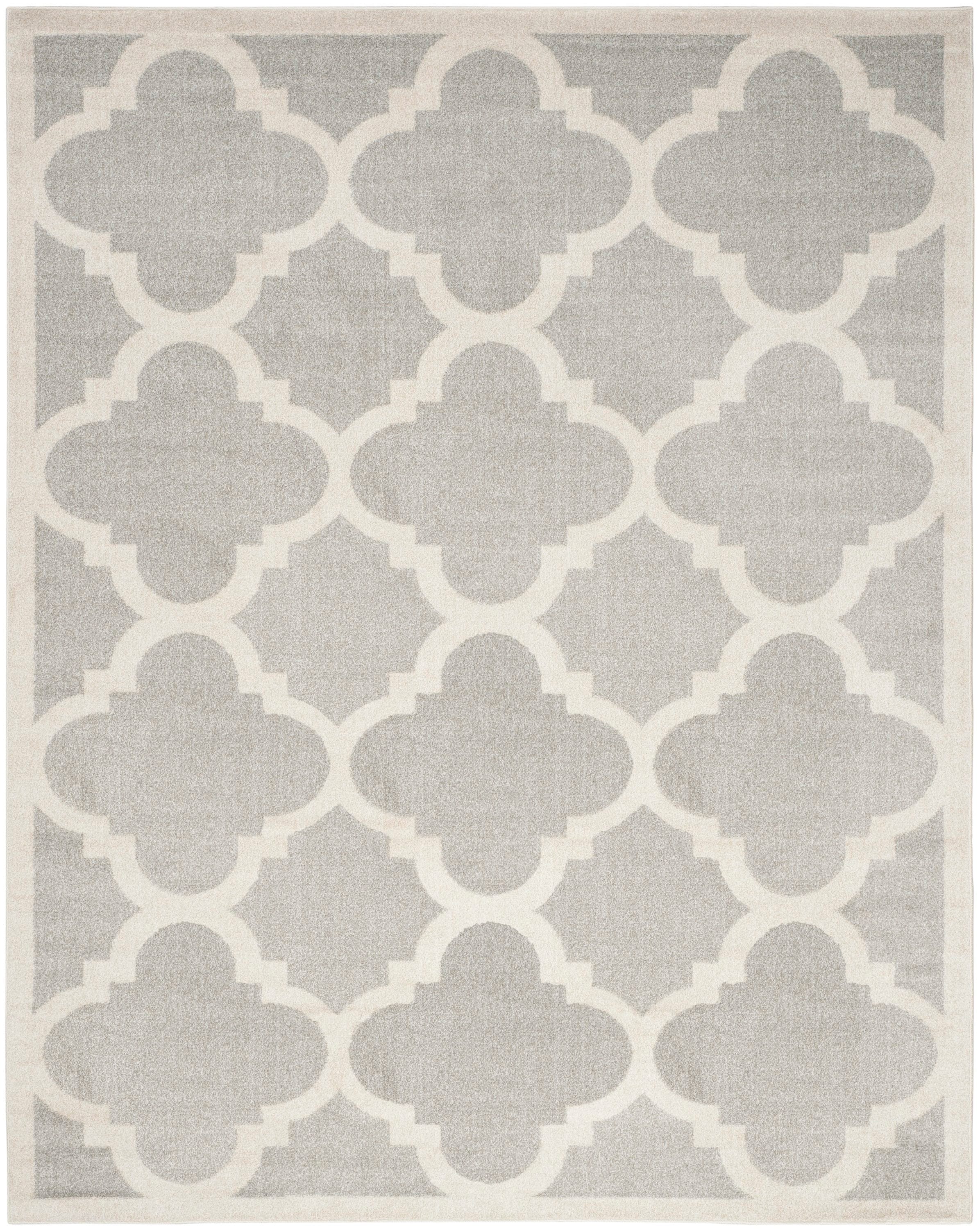 Safavieh AMT423B-8 Amherst Pompey 8 x 10 (ft) Loomed Synthetic Gray/Beige Rectangular Indoor/Outdoor Trellis Area rug