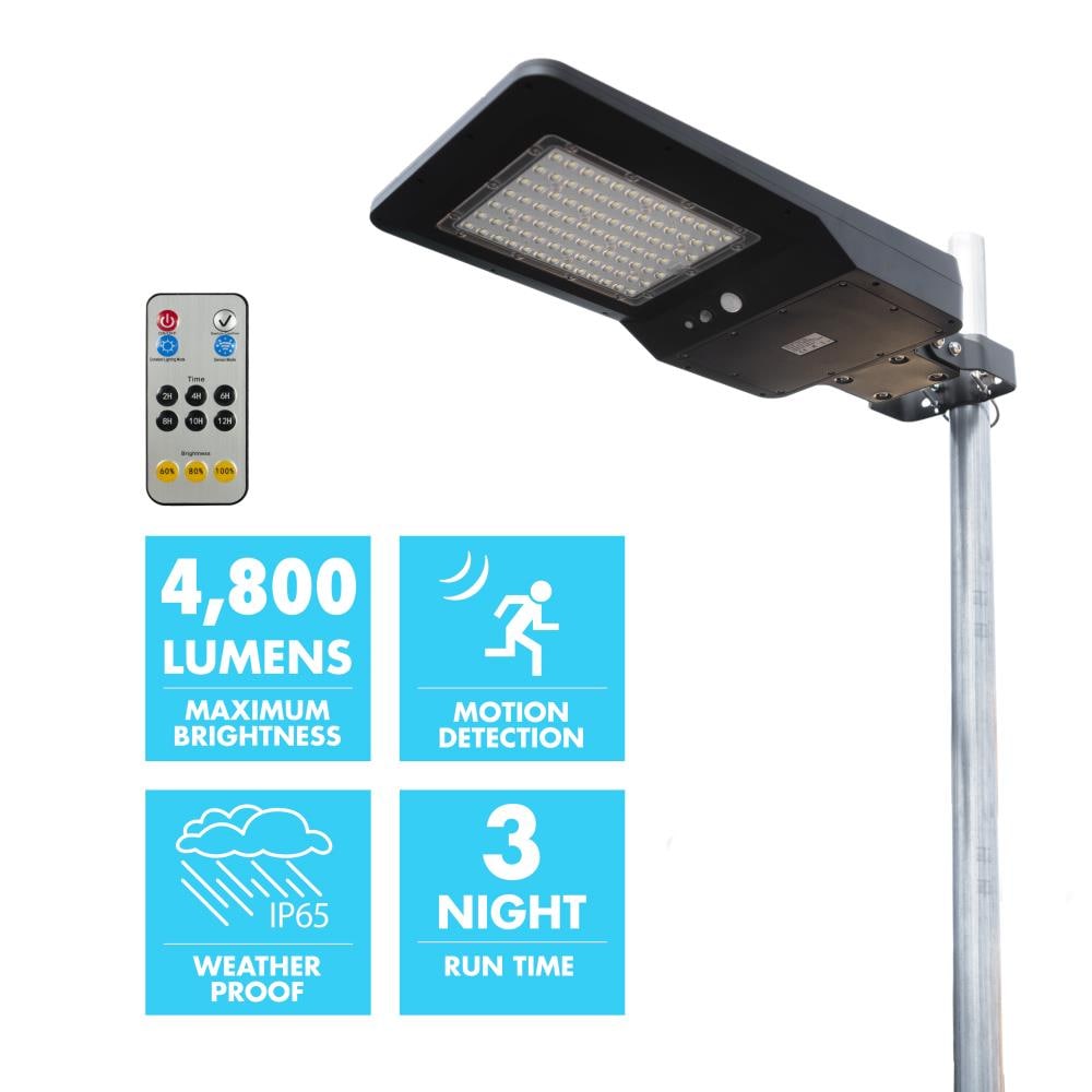 Wagan Tech 4800-Lumen 53.3-Watt Black LED Outdoor Motion-Activated  Floodlight (Bulb Included) in the Area Lights department at