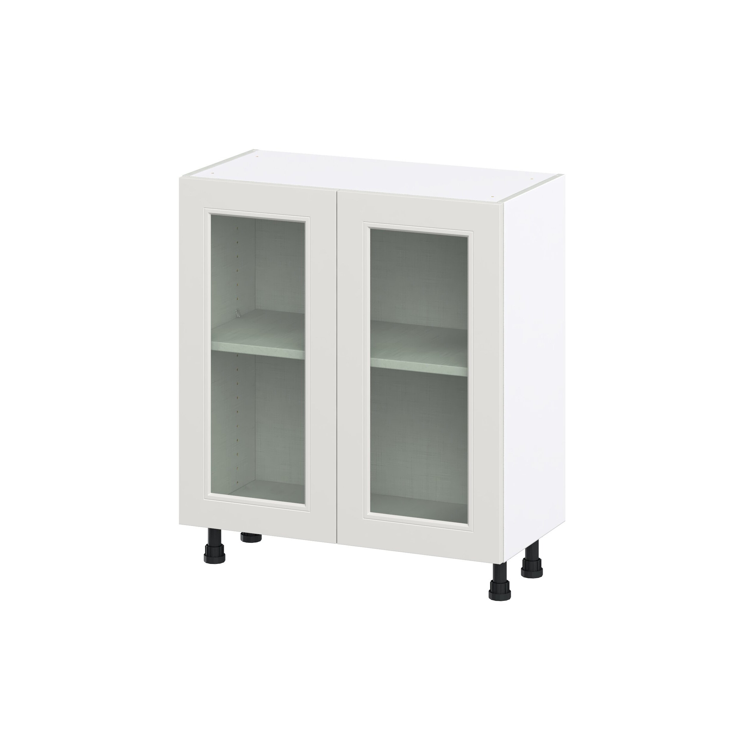 Hugo&Borg Belcourt 30-in W x 34.5-in H x 16-in D Gray Painted Base Fully Assembled Cabinet (Recessed Panel Shaker Door Style)