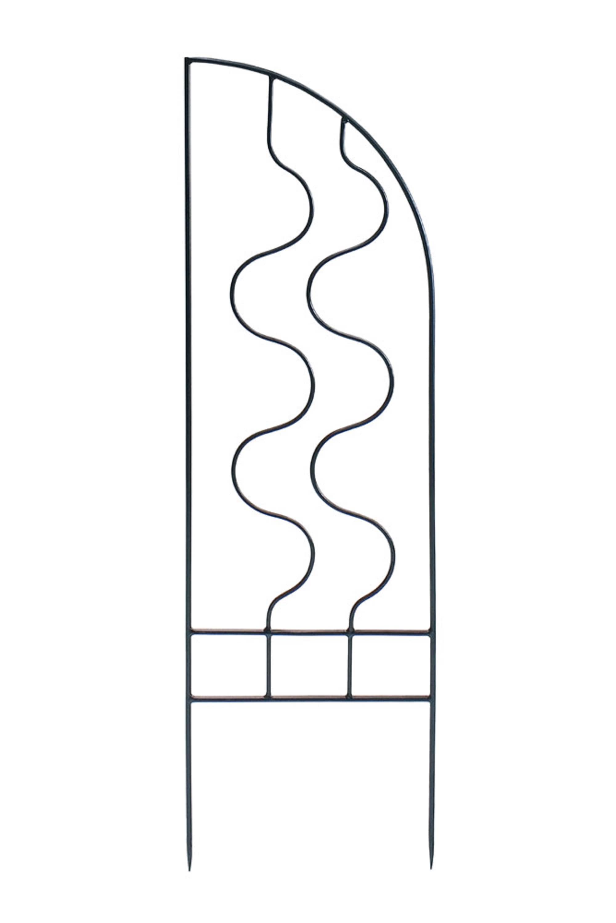 Black Wrought Iron Garden Trellis Side Panels Set
