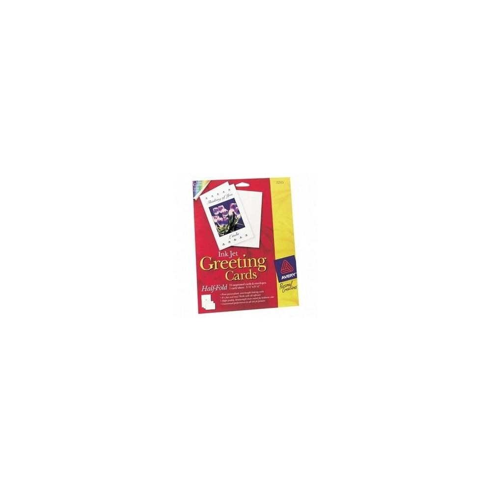  ING1346 Avery Dennison Ink Jet Matte Coated Half-Fold Greeting Card 5.5 -in x 8.5 -in Matte 20 Card 20 Envelope Greeting Card 3265