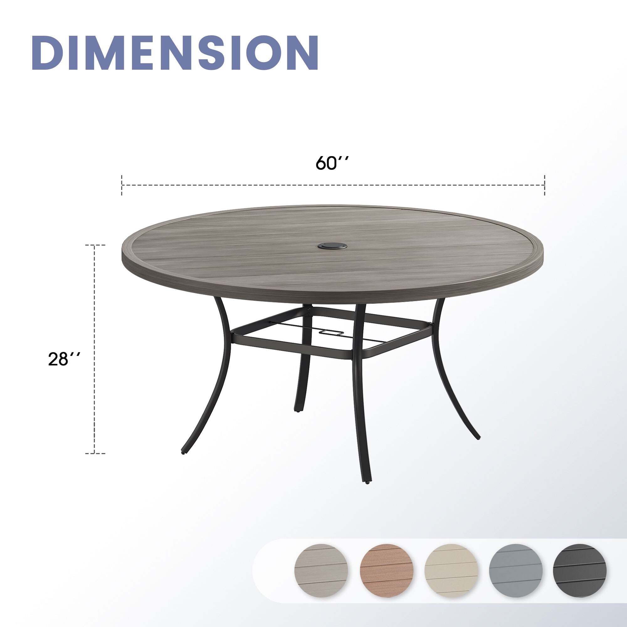 VICLLAX RBT06GY-LS-VC Patio-Tables - View #7