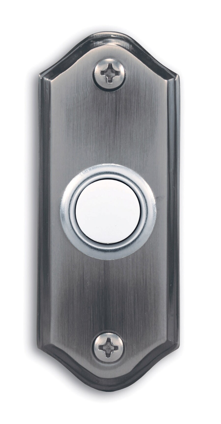 Style Selections Wired Lighted Satin Nickel Doorbell Button at