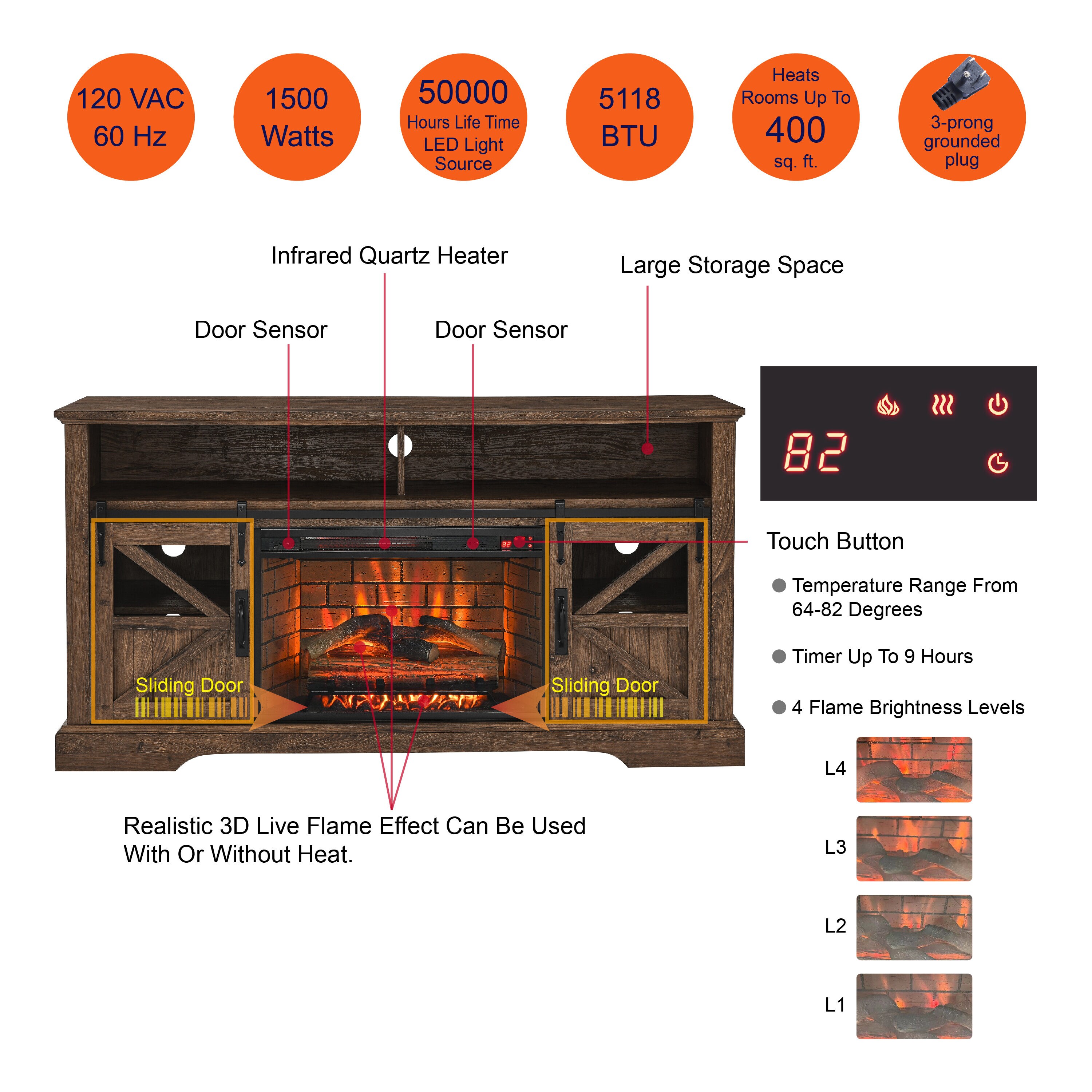 Maocao Hoom FZW1769S00005 Electric-Fireplaces - View #10