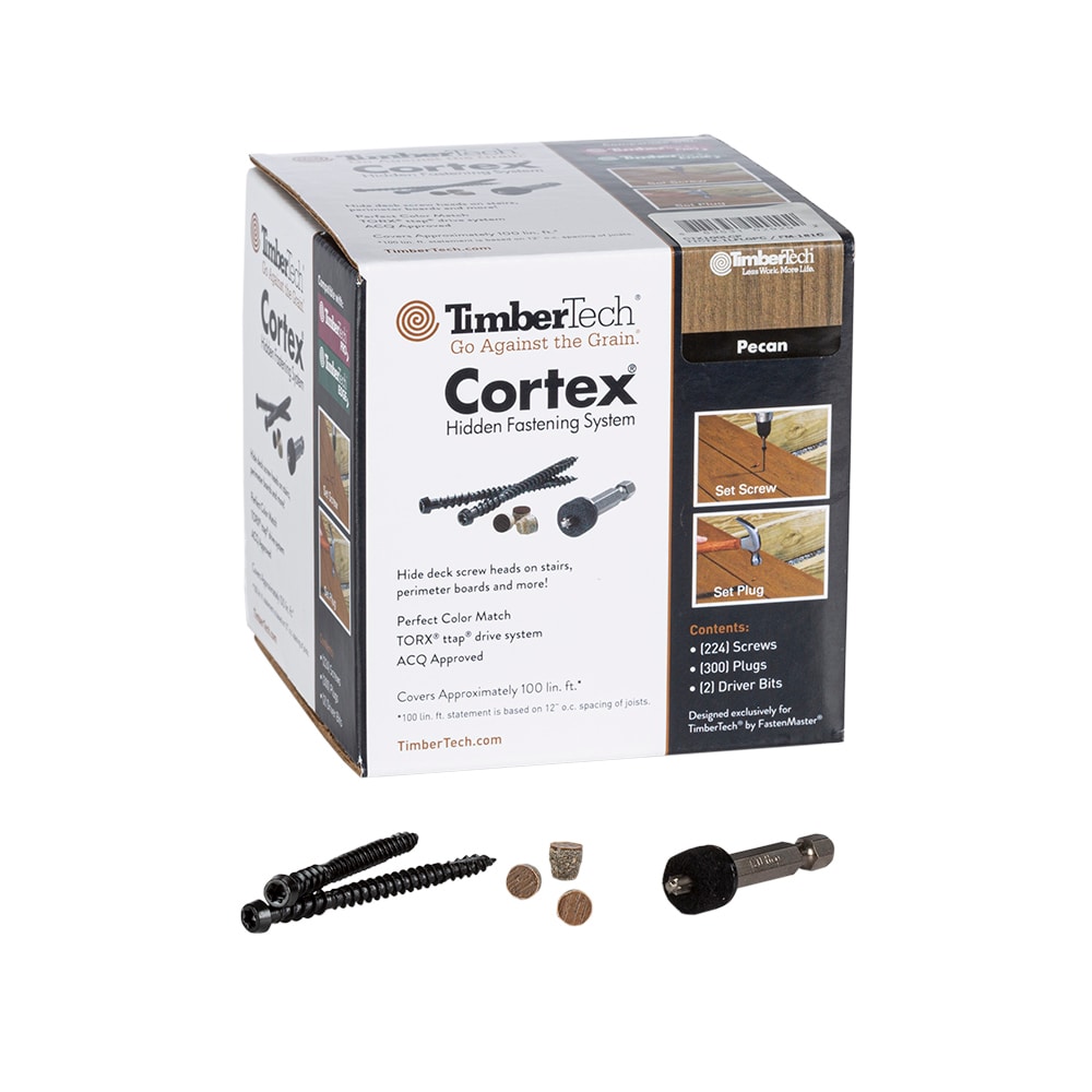 TimberTech CTX100LCP Cortex Legacy 2.5 Inches Pecan Hidden Deck Fastener 100 Square feet ( 224 -Pack )