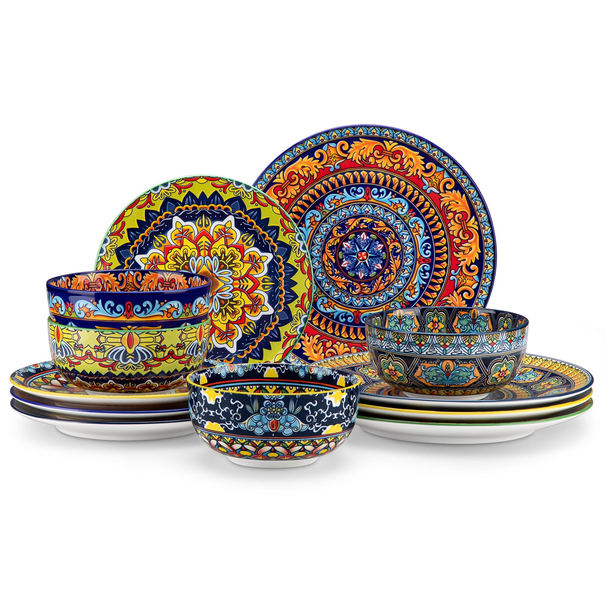 Aoibox  12 Piece Porcelain Dinnerware Set for 4 with 10 5 in Dinner Plates 8 5 in Dessert Plates and 28 oz