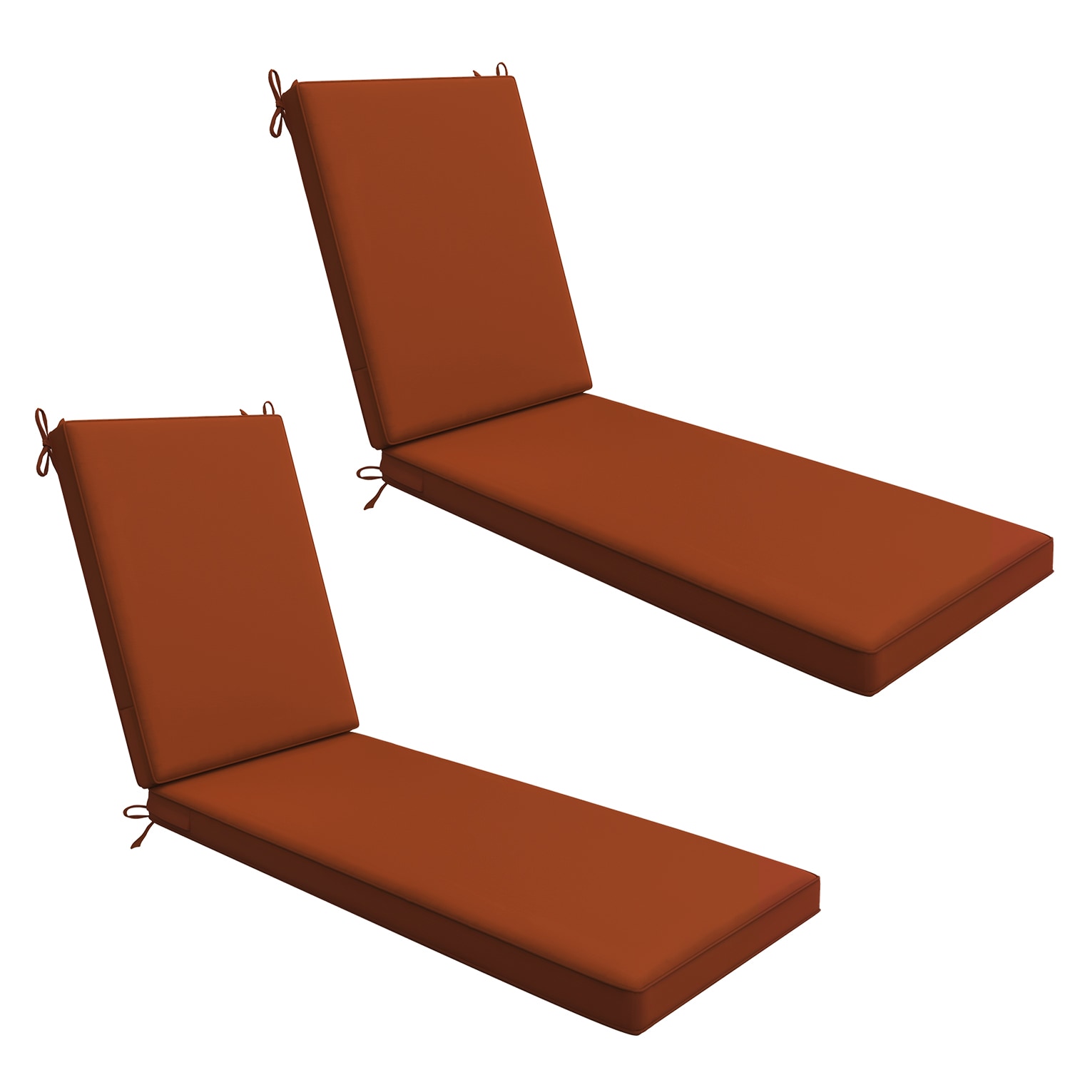 AAAAAcessories Lounge chair cushion 46 in x 23 in 2 Piece Red Patio Chaise Lounge Chair Cushion AOC CL XIUHONG 74 2P at Lowes