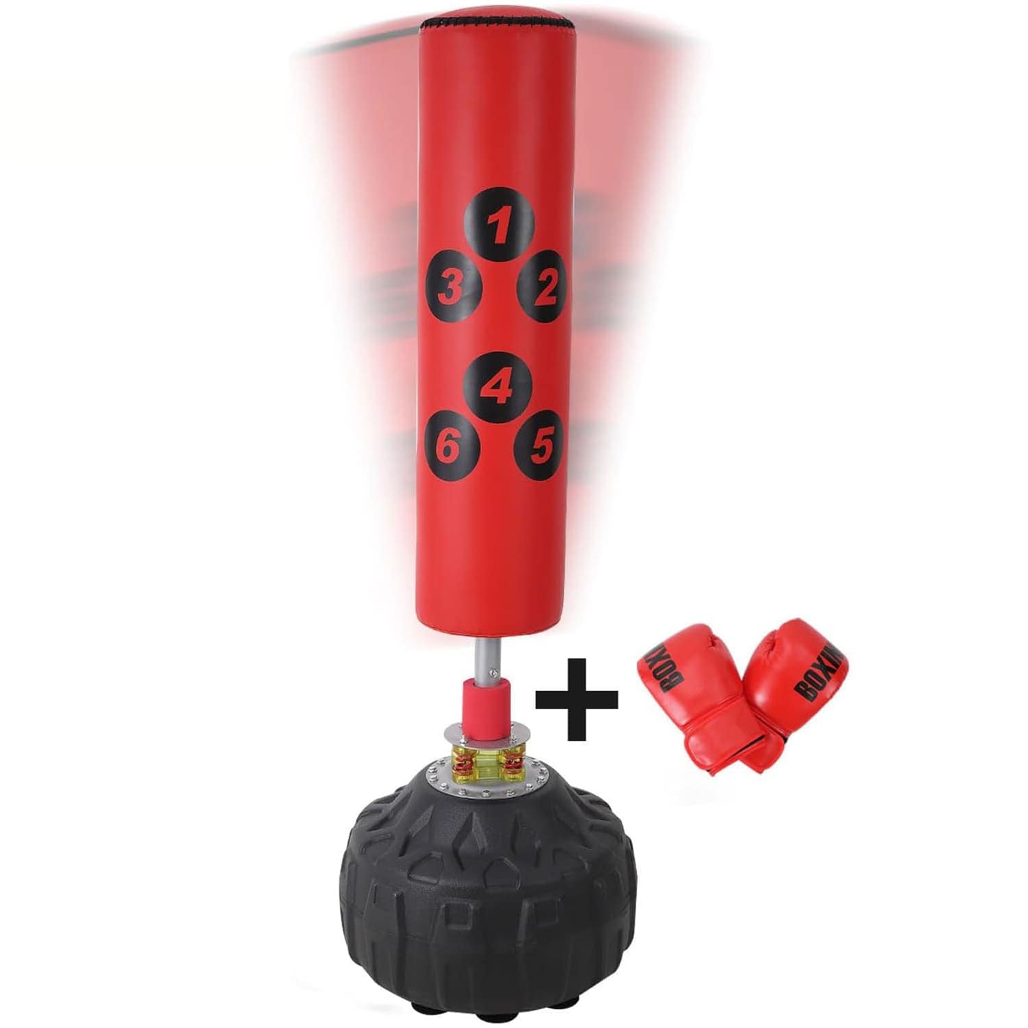 Garvee - Punching Bag with Stand 70inch 203lbs Bearing with Large Stable Base Freestanding Heavy ...