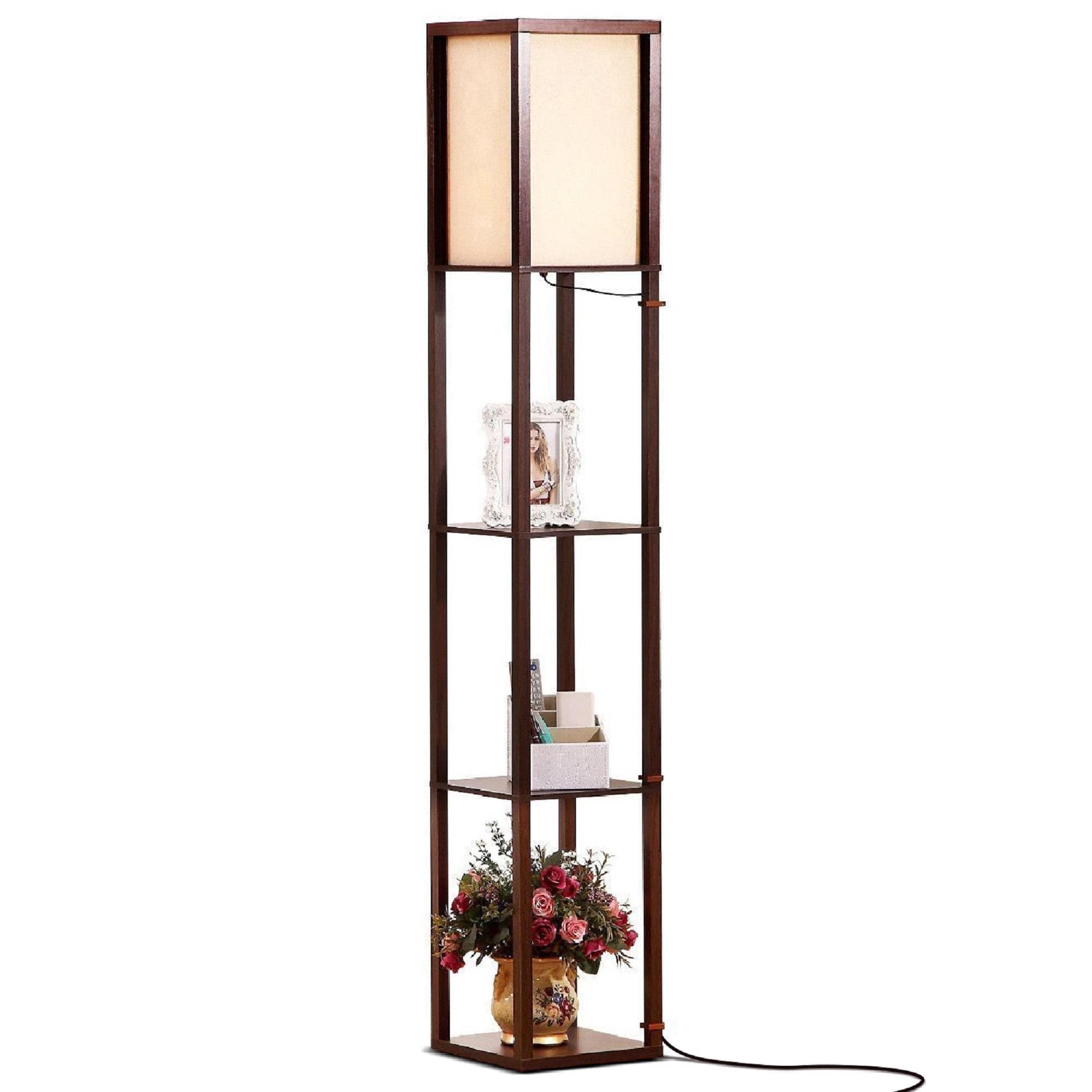 Brightech 63-in Havana Brown Shelf Floor Lamp in the Floor Lamps ...