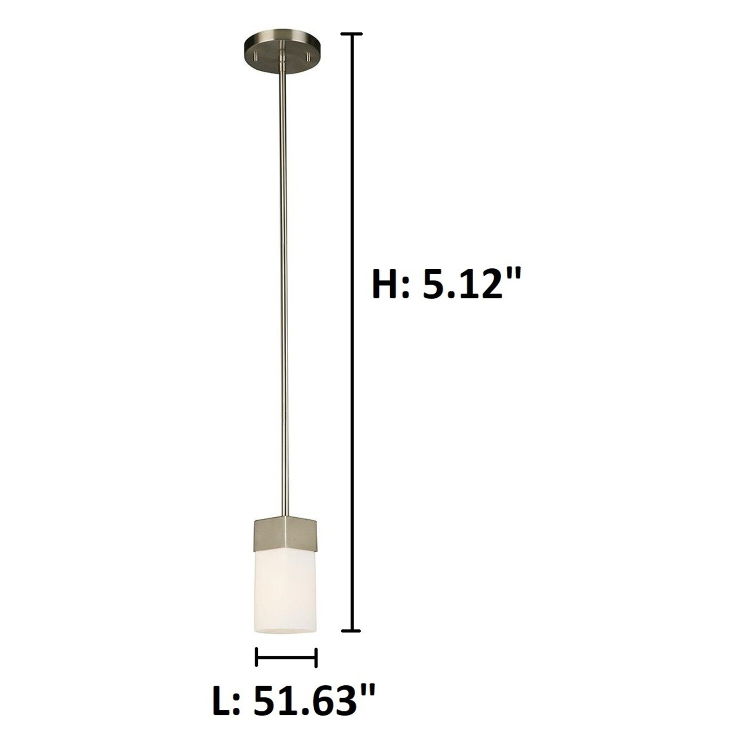 Novela Brushed Nickel Frosted Glass Mini Pendant Light
