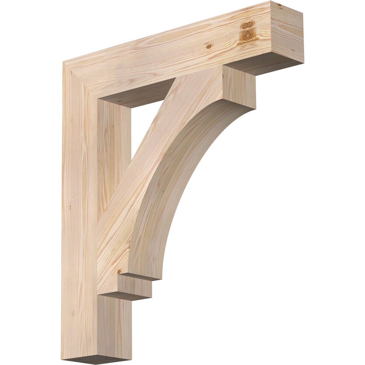 Ekena Millwork BKT06X30X34IMP05SDF Imperial Block Smooth 5-1/2-in x 30-in x 34-in Douglas fir Brown Wood Standard bracket