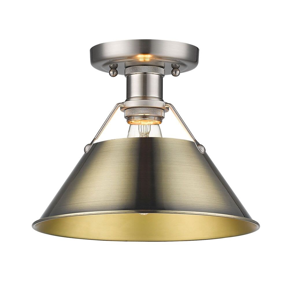 Golden Lighting A-GL-3306-FM PW-AB flushmounts - View #2