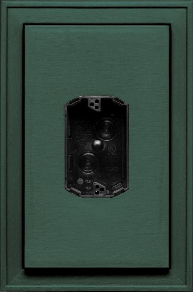 Builders Edge 130110020028 8.125-in x 12-in Forest Green Vinyl Electrical Mounting Block