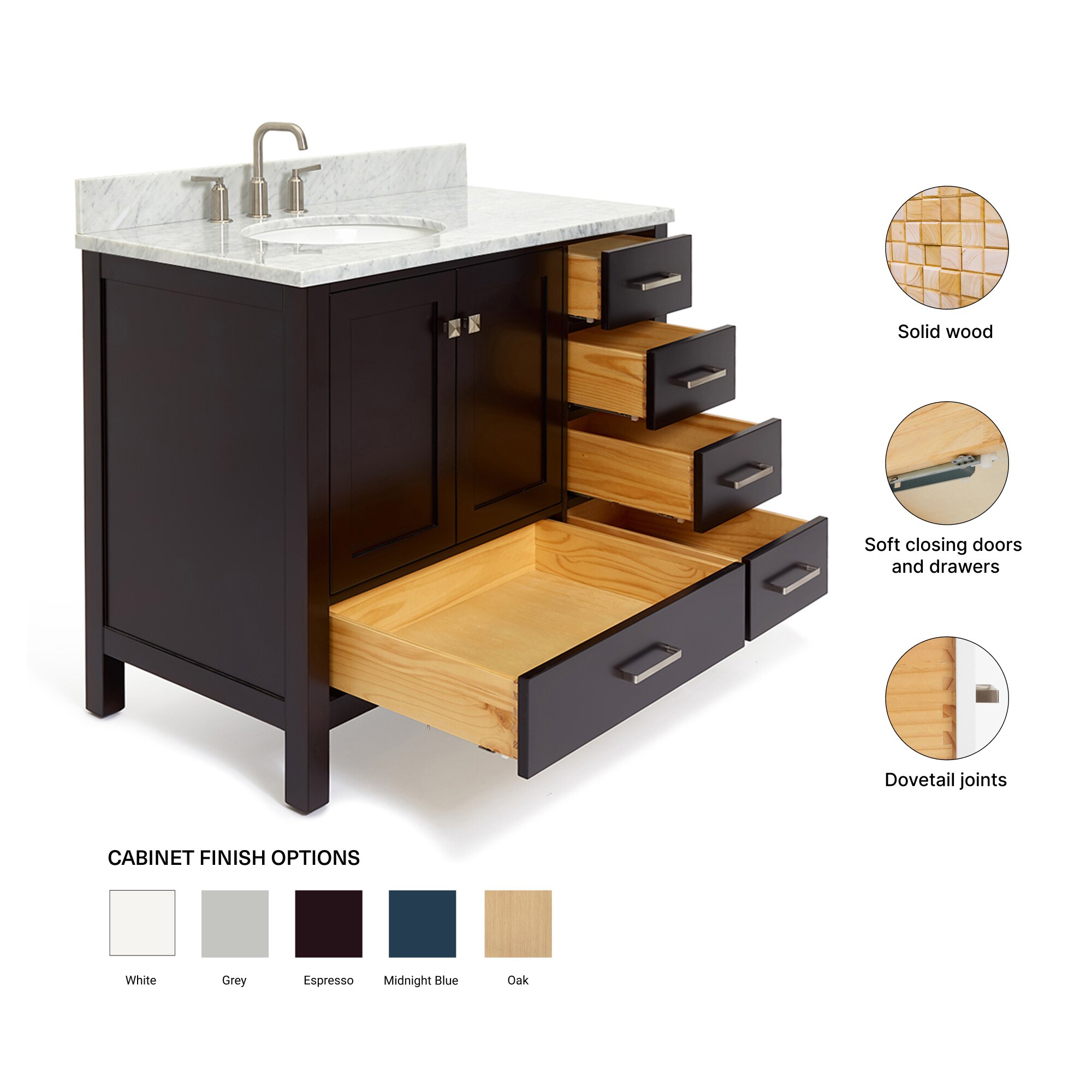 ARIEL A043SLCW2OVOESP Bath-Vanity-Combo - View #5