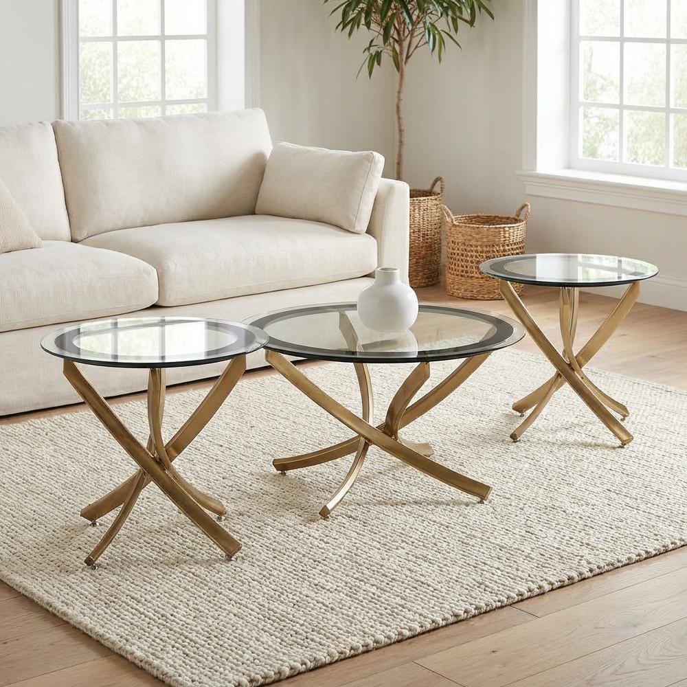 FurniFact BO3942152WHT Accent-Table-Sets - View #3