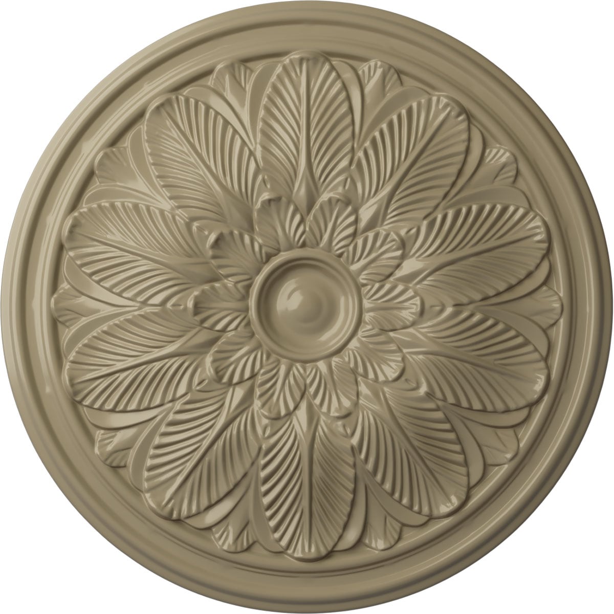 Ekena Millwork CM22BOGDF Bordeaux 22.625-in W x 22.625-in L Painted Gobi Desert Polyurethane Whole Ceiling Medallion