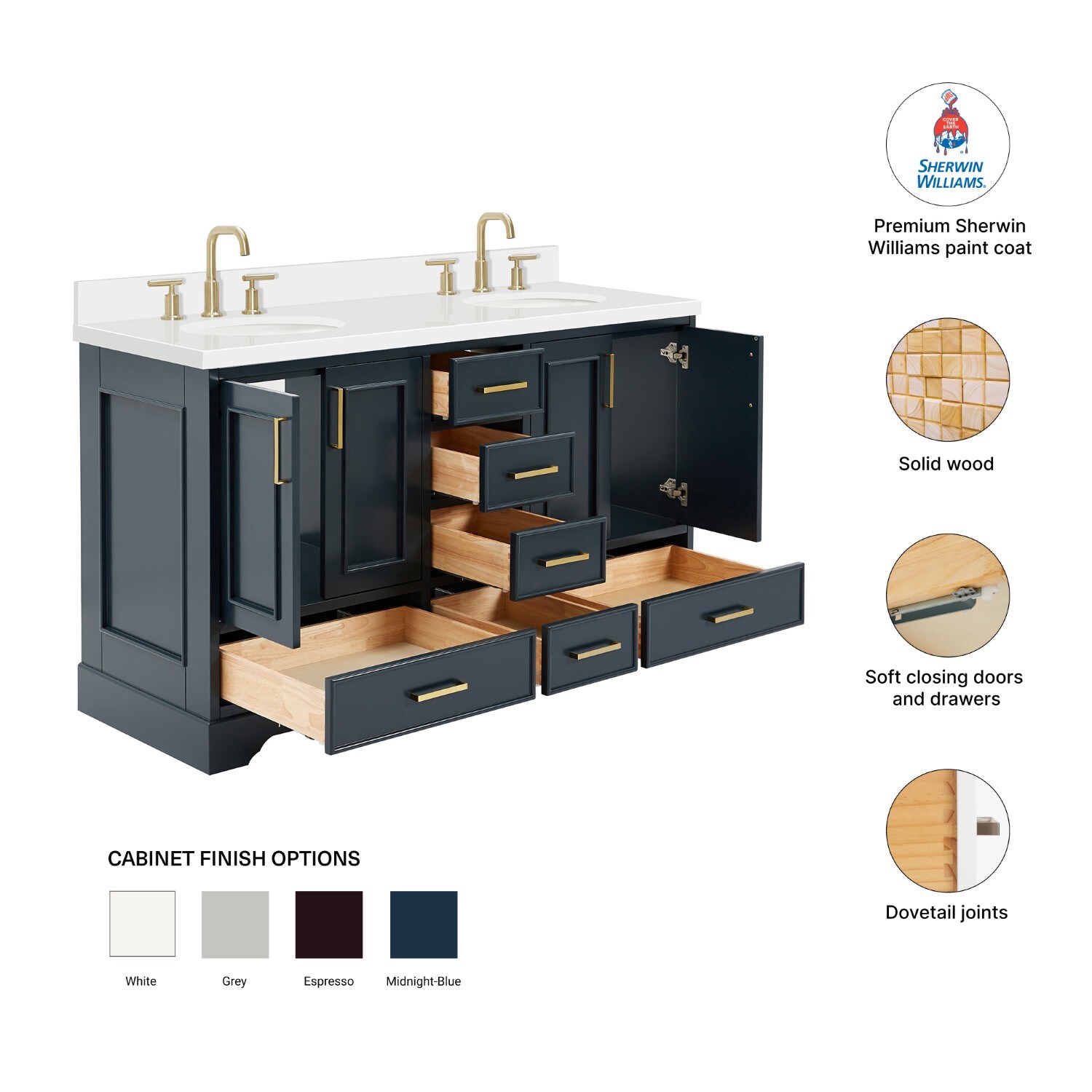 ARIEL M061DWQOVOMNB Bath-Vanity-Combo - View #5