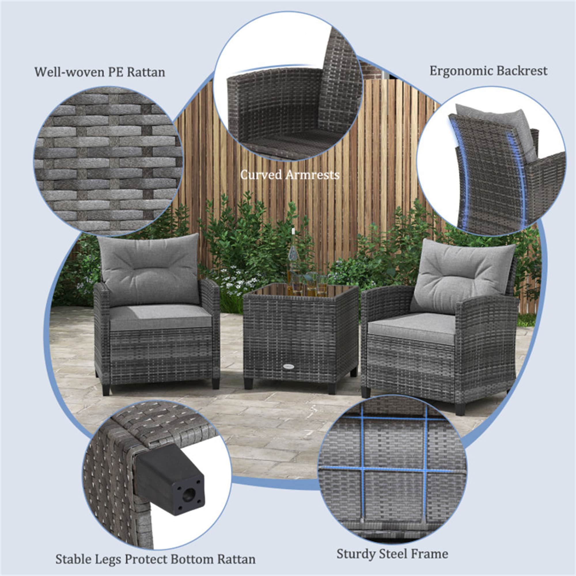 BABOOM BOM-0267GR-CO Patio-Conversation-Sets - View #10