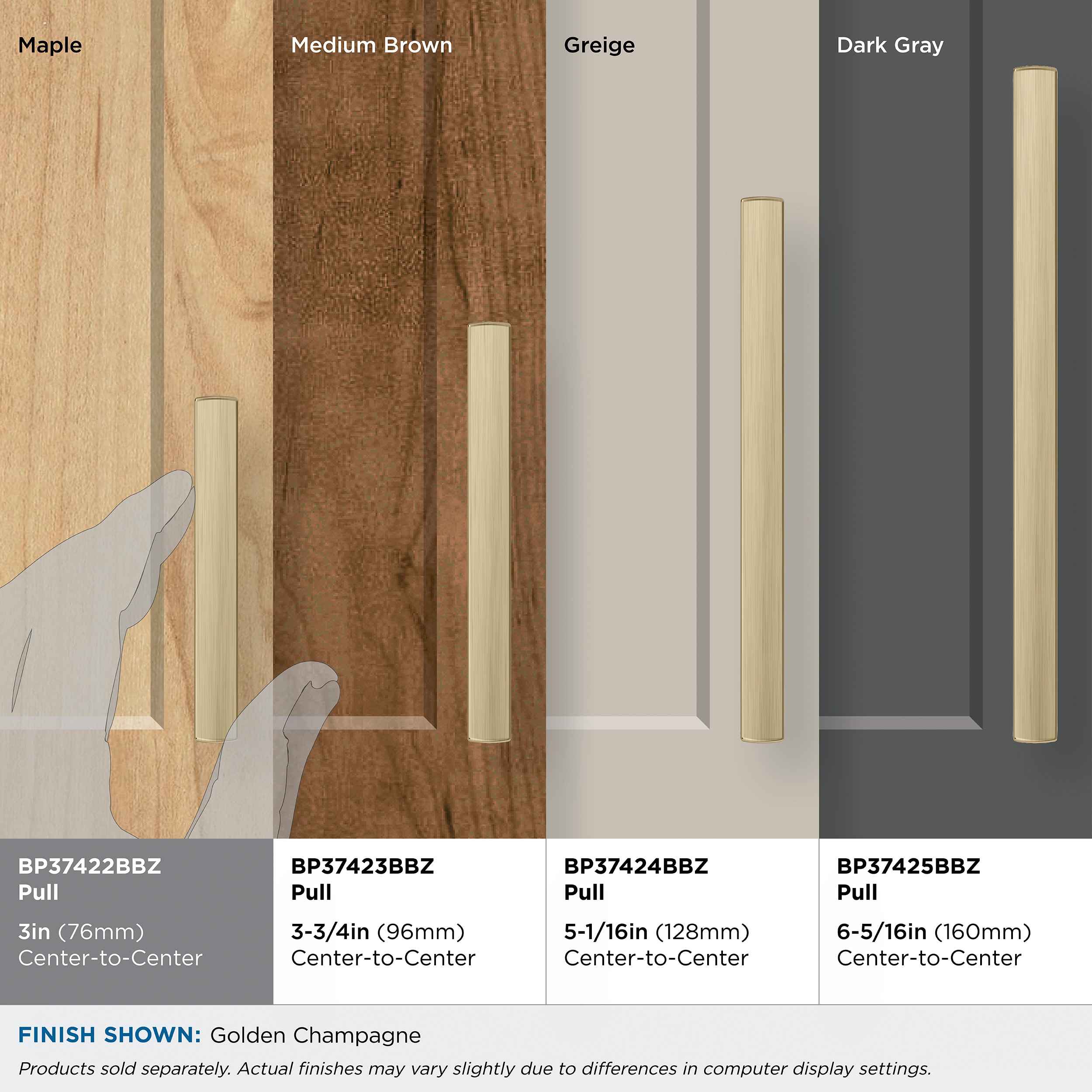 Amerock BP37422BBZ Cabinet-Pulls - View #8