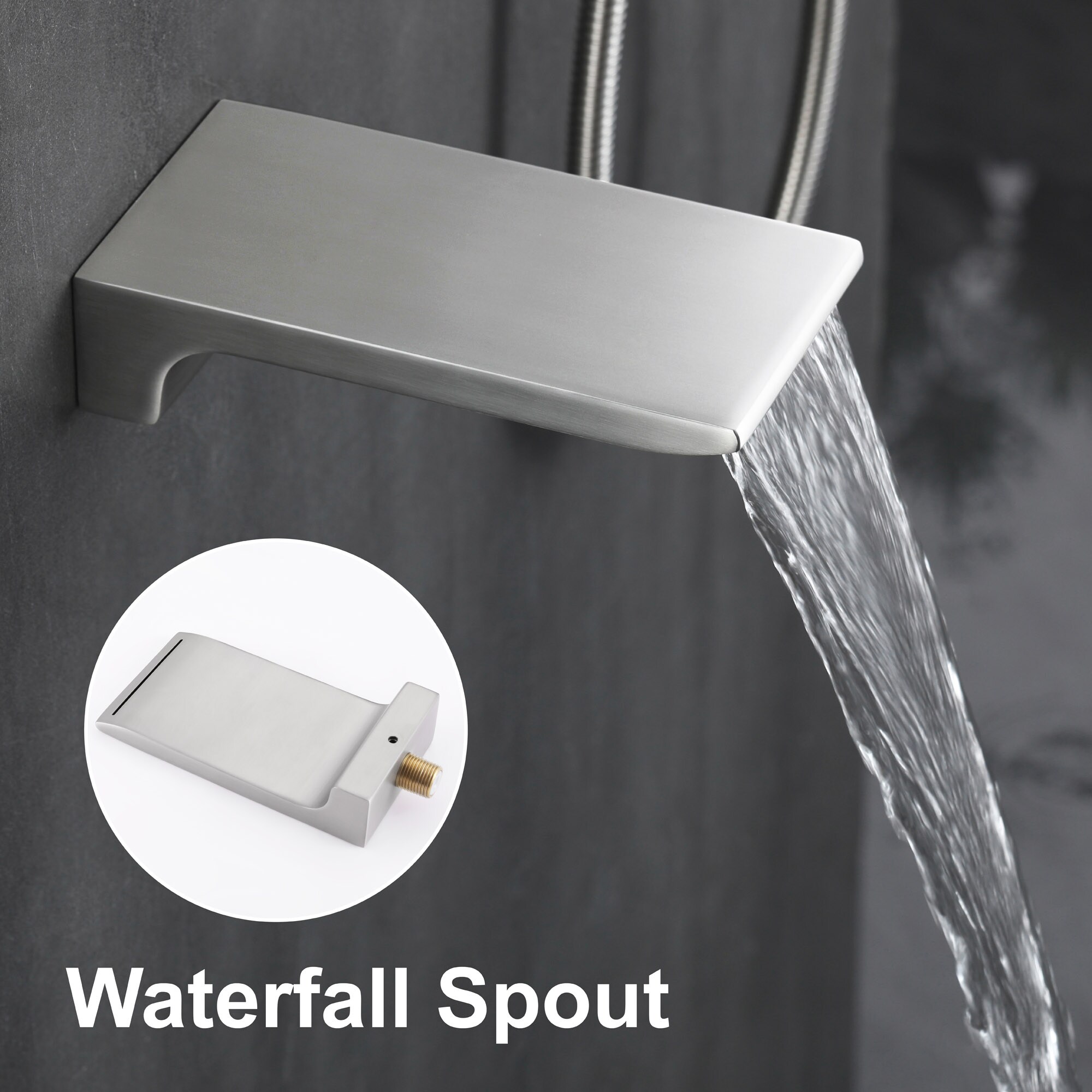 WELLFOR SPA-88016BN-10 Showerhead-Bar-Panels - View #12