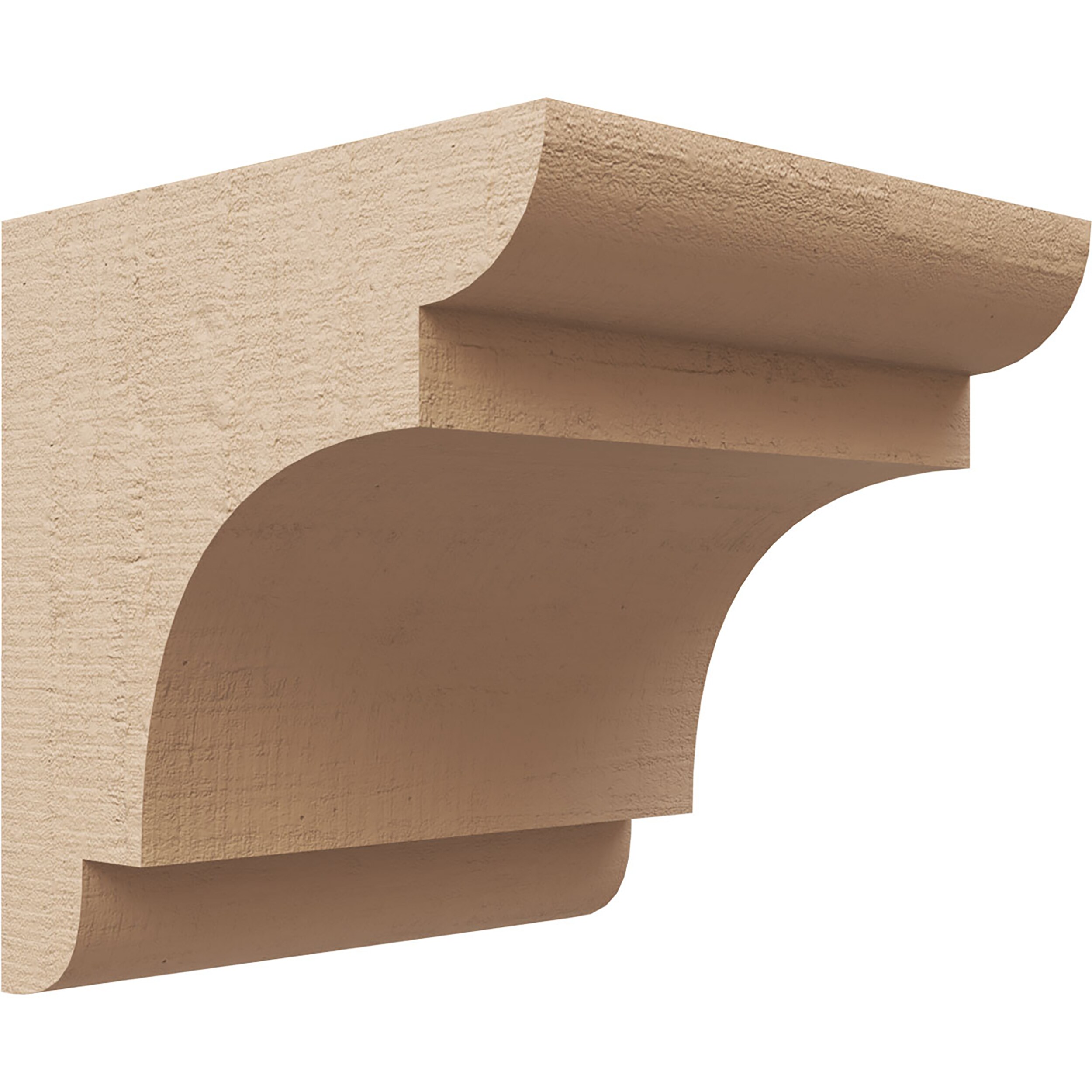Ekena Millwork 5-in x 5-in x 5-in Rough Cedar Woodgrain TimberThane Primed Urethane Paintable/Stainable Corbel #CORU05X05X05NEBRCPR