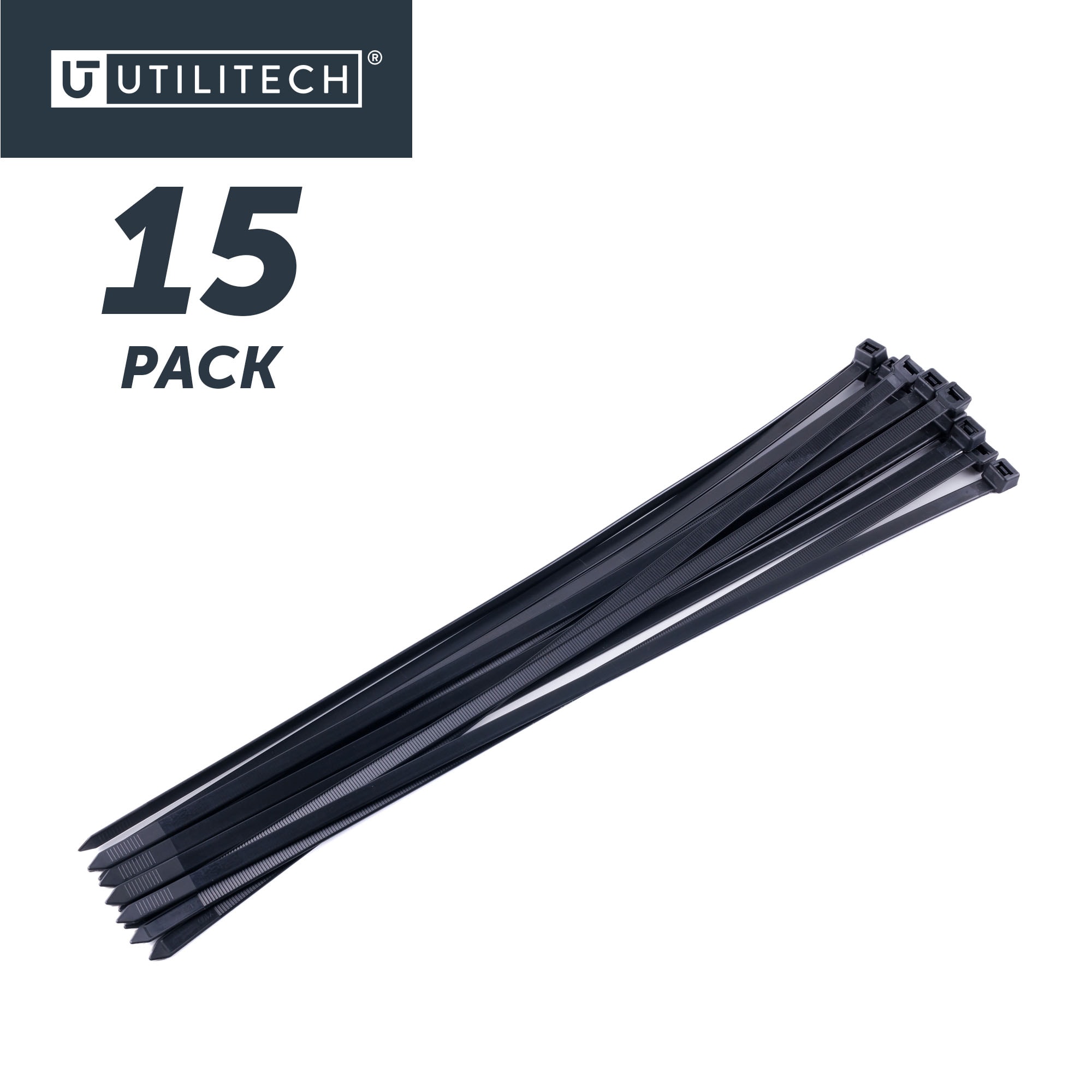 TR Industrial 22.8-in Nylon Zip Ties Black (25-Pack) in the Cable