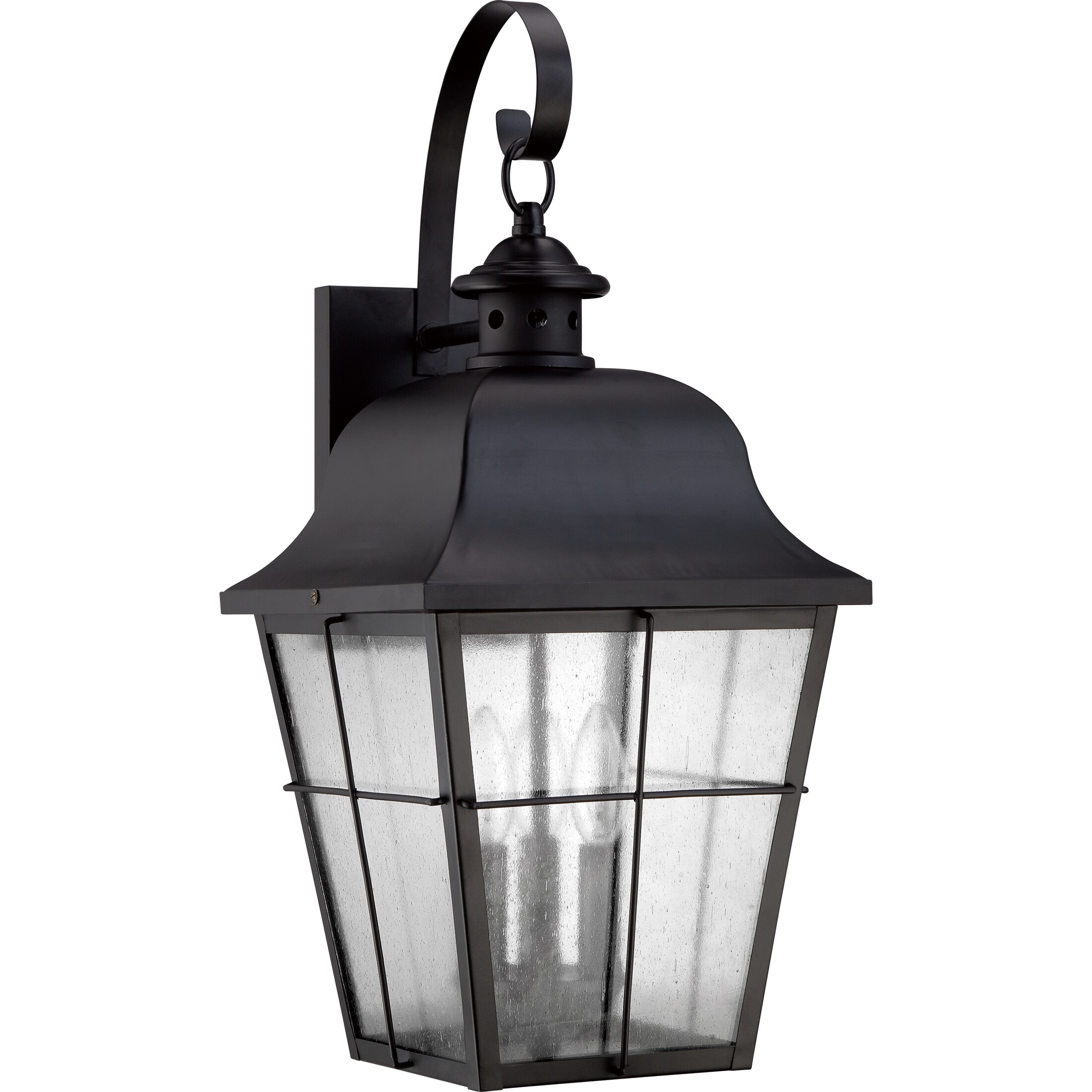 Quoizel Millhouse 3-Light 22-in H Black Outdoor Wall Light in the ...