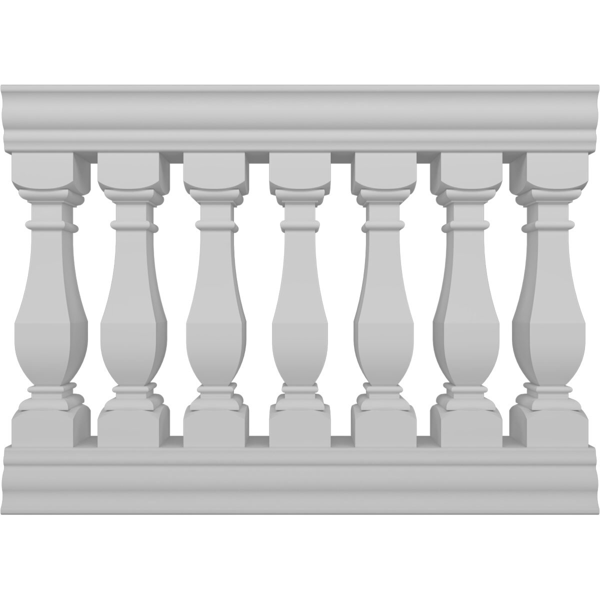 Ekena Millwork BALK38X048ACG FiberThane 4-Feet x 38-Inches Arcadian Fiberglass Deck Rail Kit