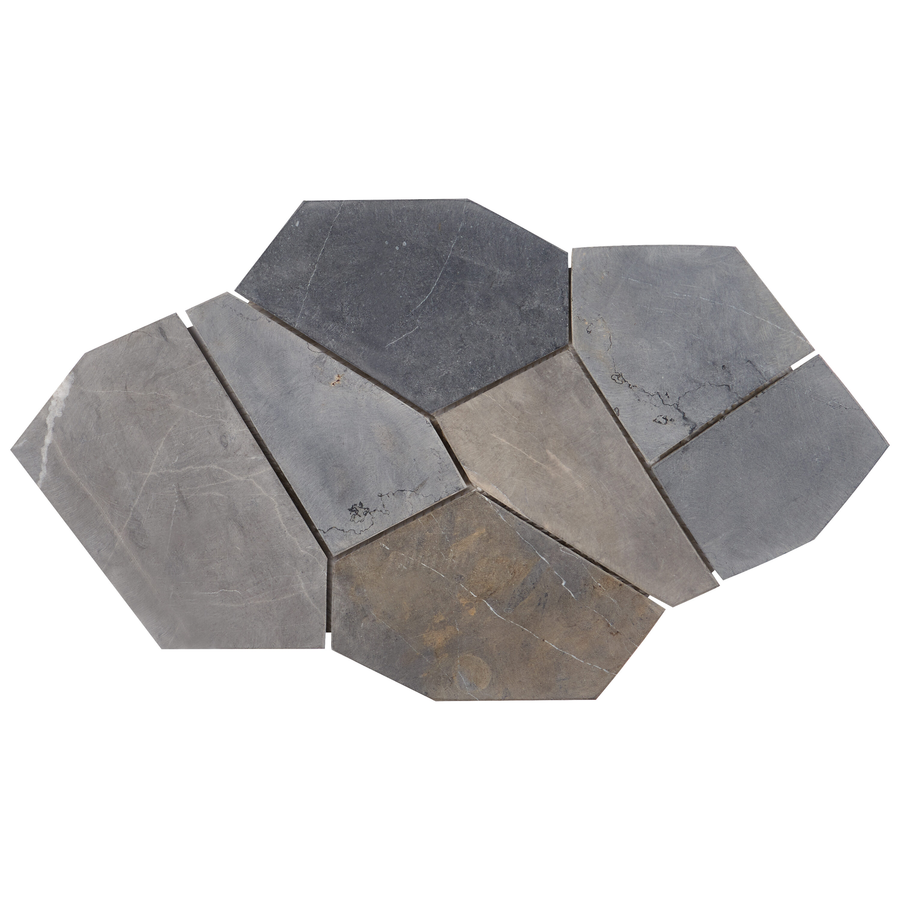 Artmore Tile EXT3RD109205 Landscape Organica Java Gray 4 in. x 8 in. Honed Marble Mosaic Floor and Wall Tile Sample