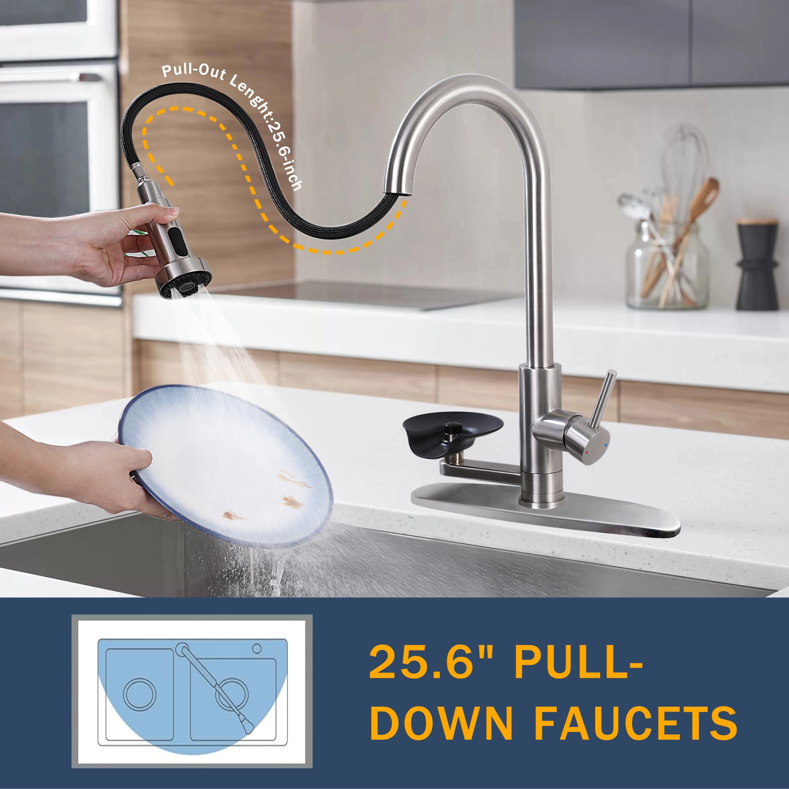 Clihome SQTK190-KF52 Kitchen-Faucets - View #5