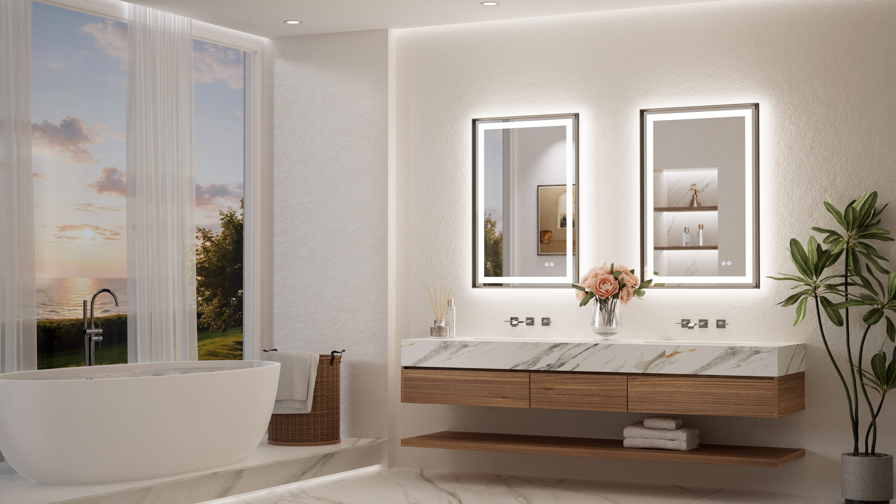 TETOTE LSC-TE-2432DG-B66 Framed-Bath-Mirrors - View #2