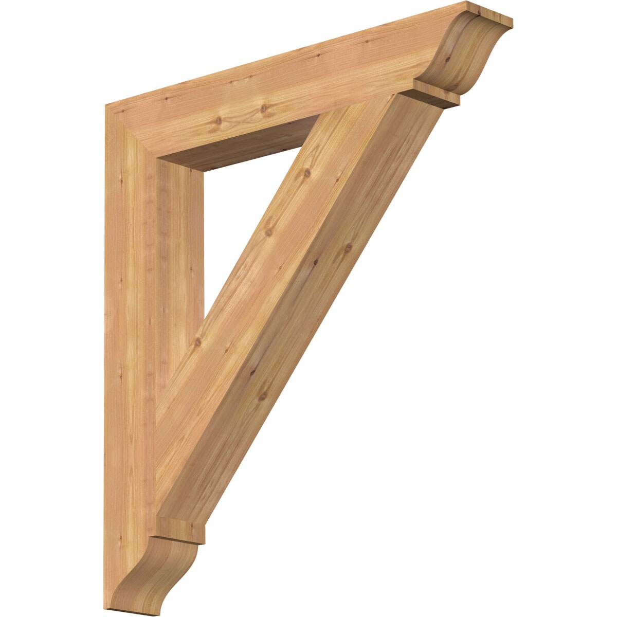 Ekena Millwork BKT06X36X40TRA01SWR Traditional traditional smooth 5-1/2-in x 36-in x 40-in Western red cedar Brown Wood Standard bracket