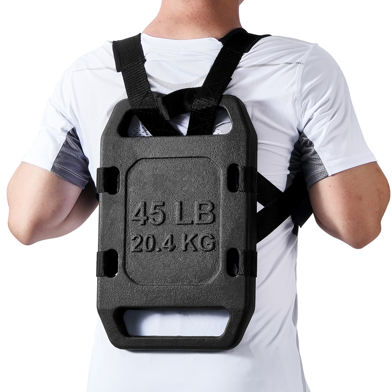 VEVOR Cast Iron Ruck Weights  45LB Single Ruck Plate Weighted Weights for Rucking Solid Ruck Plate Weight for Rucking Swings Squat Strength Training Weightlifting Fitness Workout