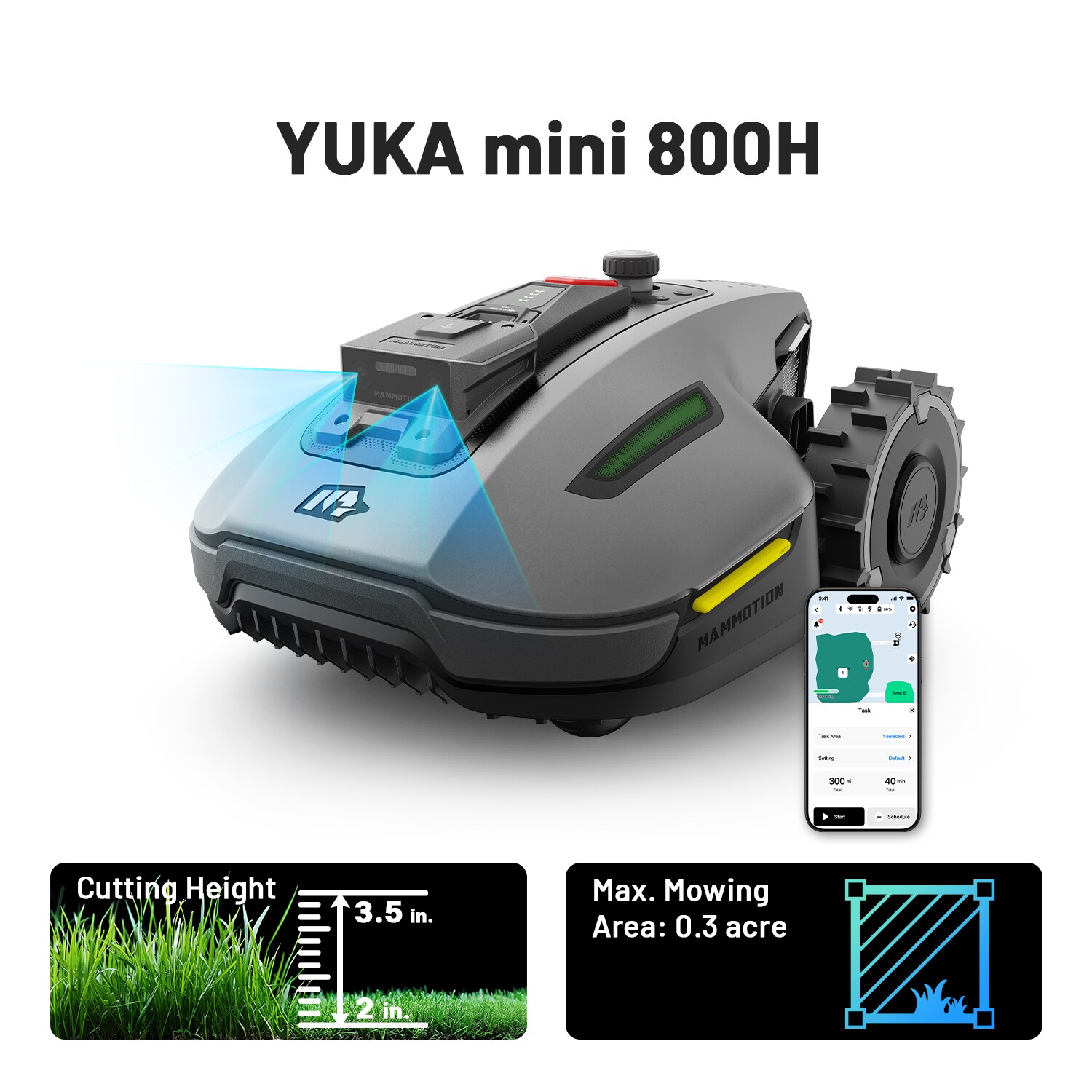 MAMMOTION YUKA MINI 800H Robotic-Mowers - View #2