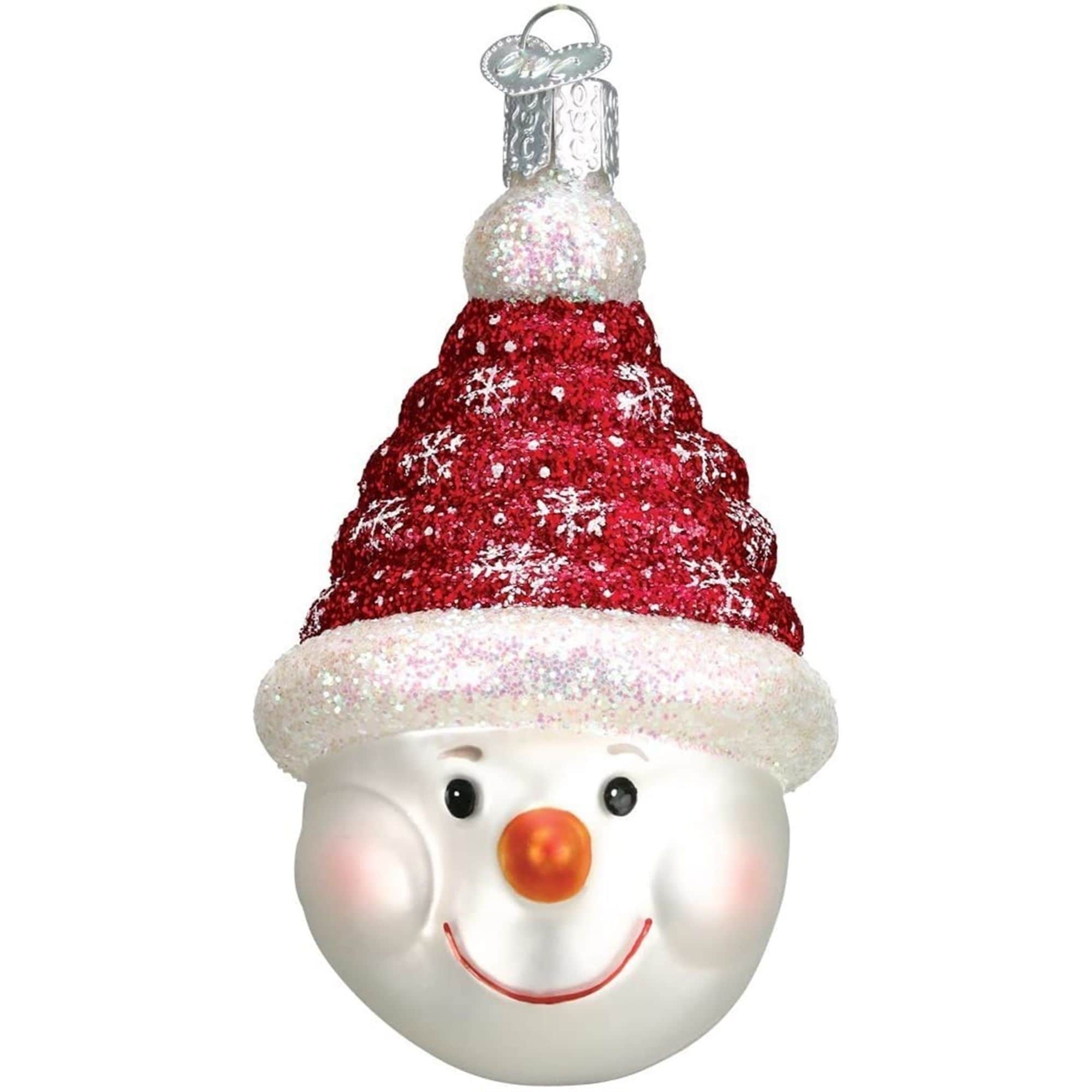 Old World Christmas 729343241009 Glass Blown Ornament for Christmas Tree - Glistening Candy Coil Snowman