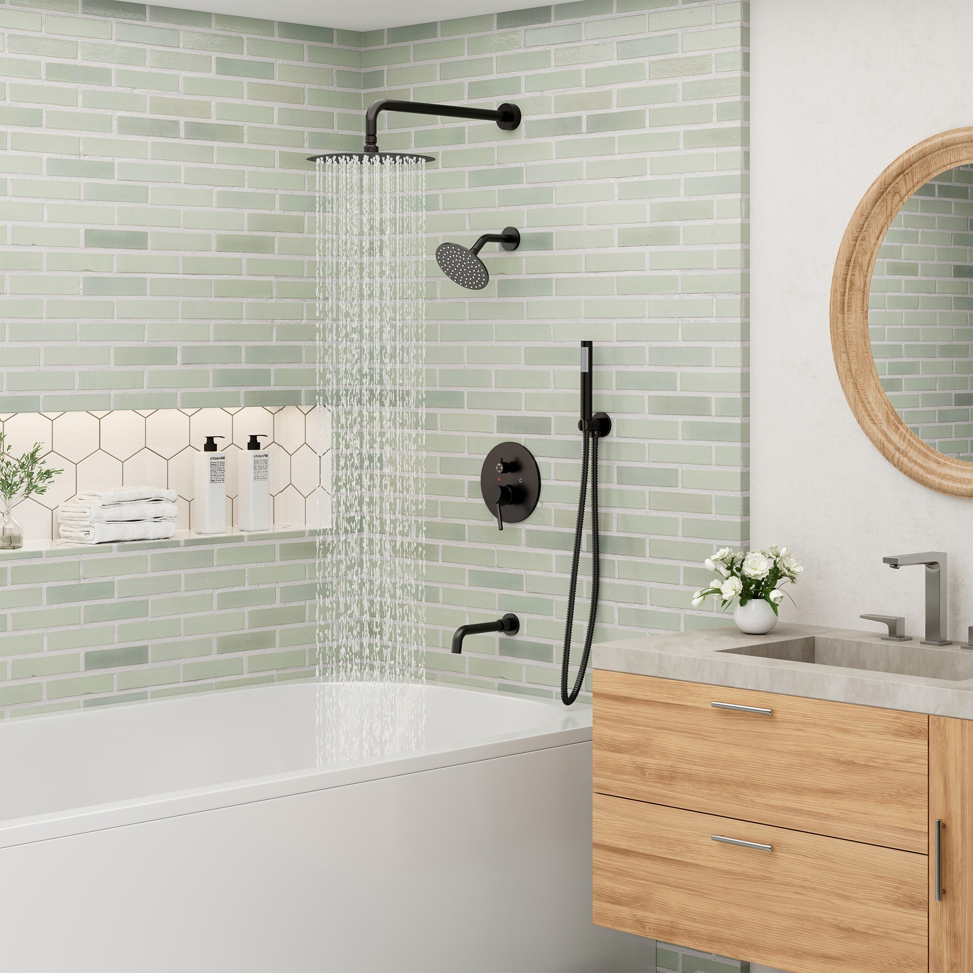 CASAINC M6201-A-10-BG Showerhead-Bar-Panels - View #4