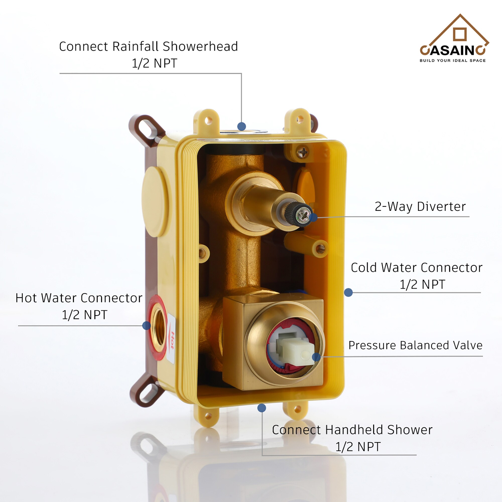 CASAINC OY-98A1202-BN Showerhead-Bar-Panels - View #9