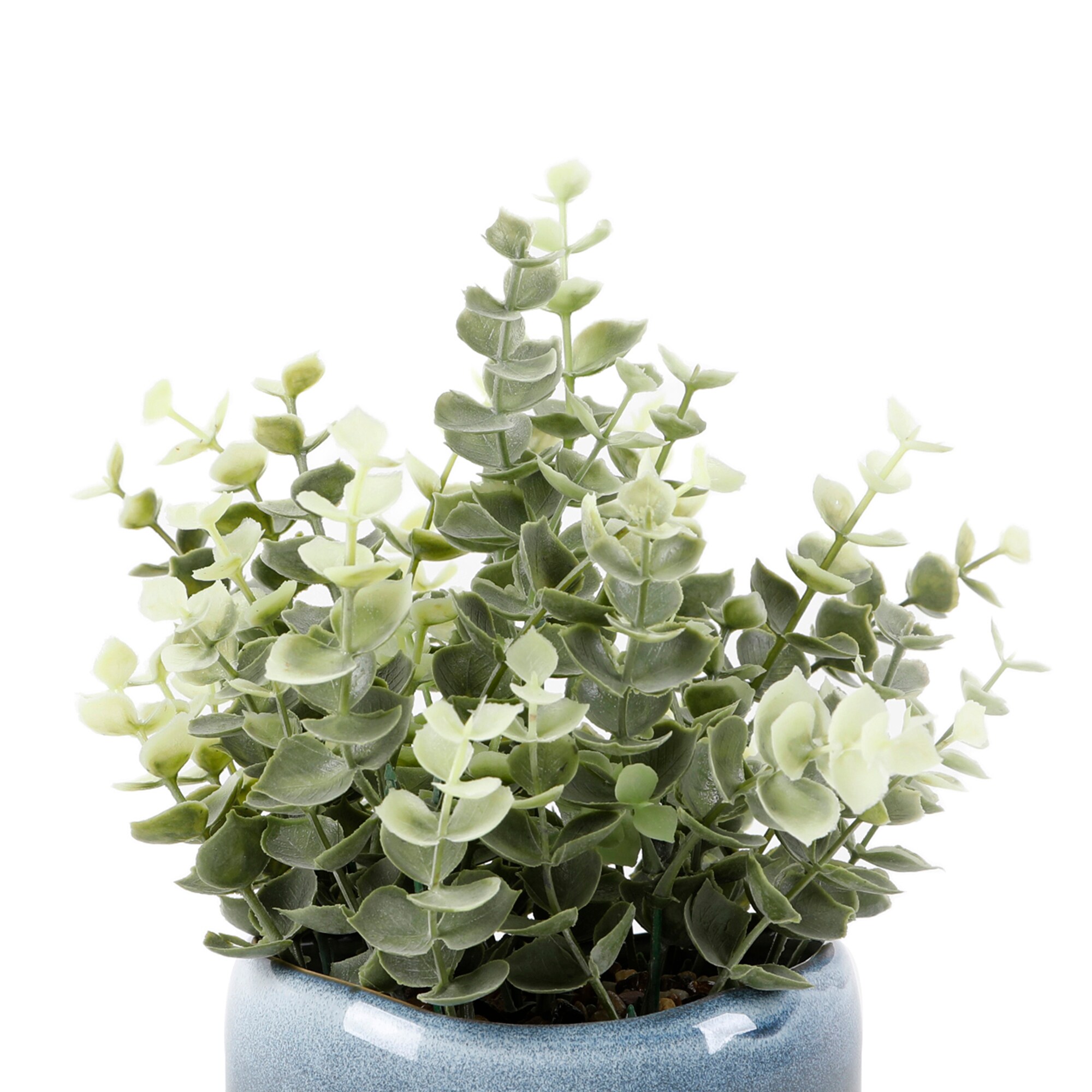 Flora Bunda 9.5-in Navy Indoor Desktop Eucalyptus Artificial Plant
