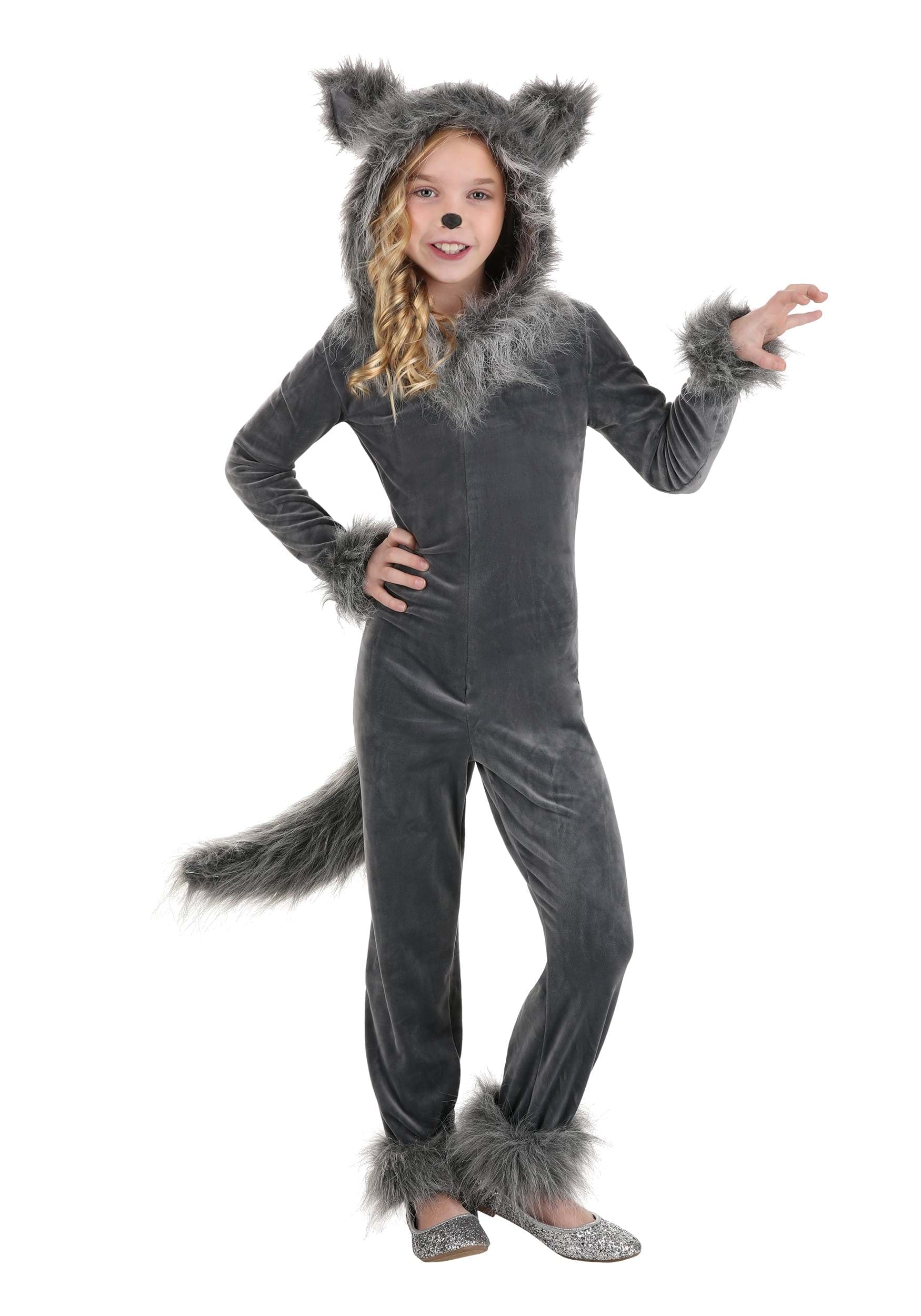 HalloweenCostumes - FUN Costumes Grey Wolf Girl's Costume Animal Costumes Small