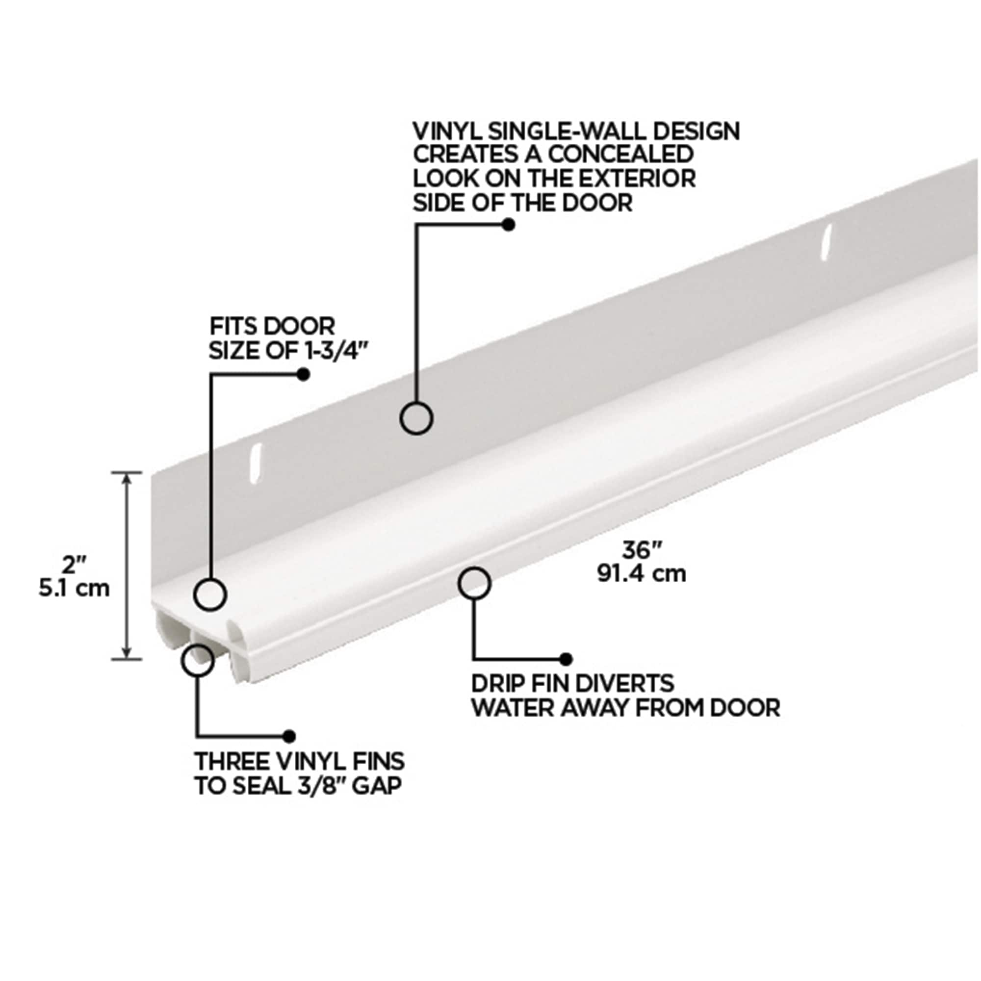 M-D 36-in White Door Sweep (Install with Screws) in the Door Sweeps ...