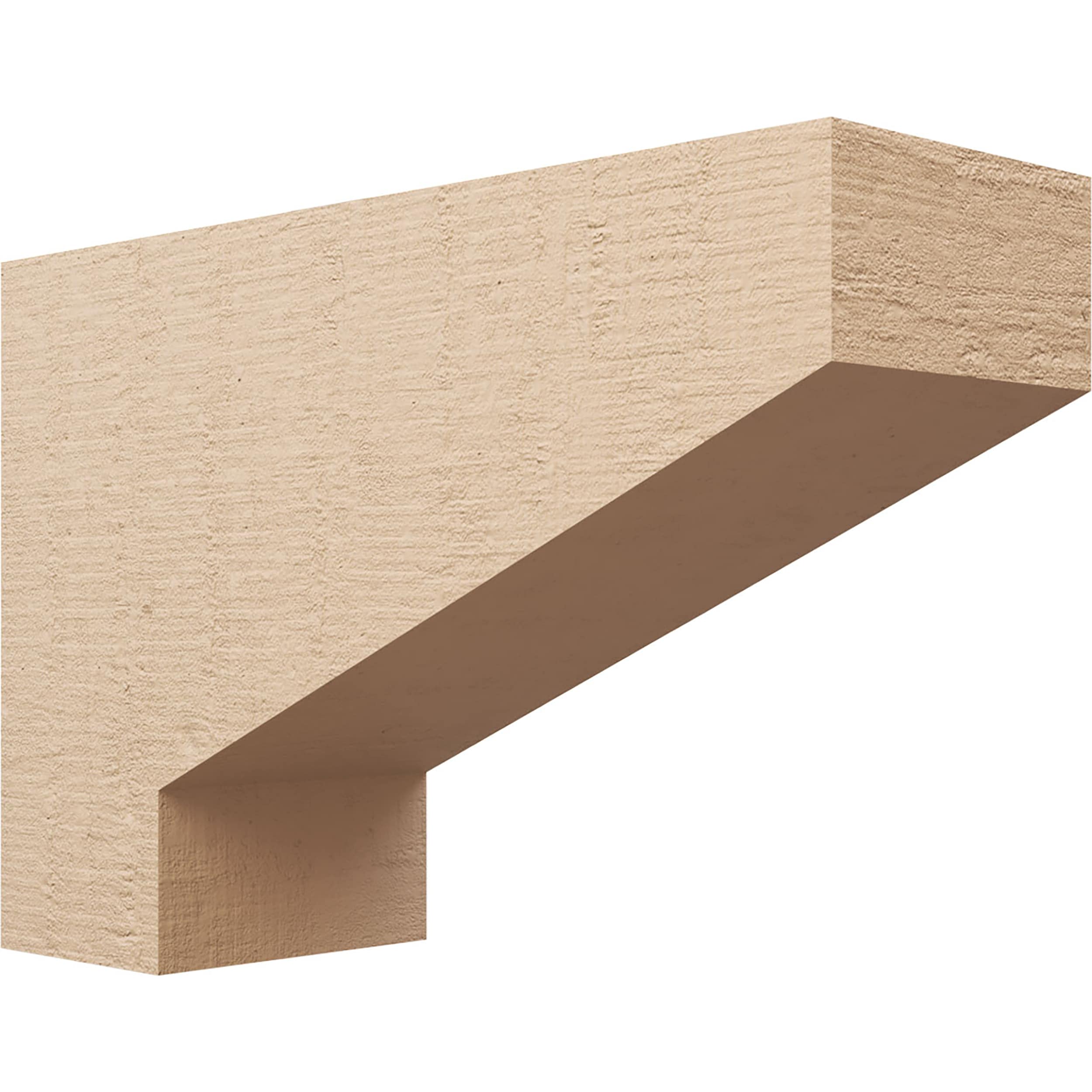 Ekena Millwork 12 inchw x 12 inchd x 12 inchh Series 1 Wide Huntington Rough Cedar Woodgrain Timberthane Corbel, Primed Tan, Size: 12 inch W x 12 inch